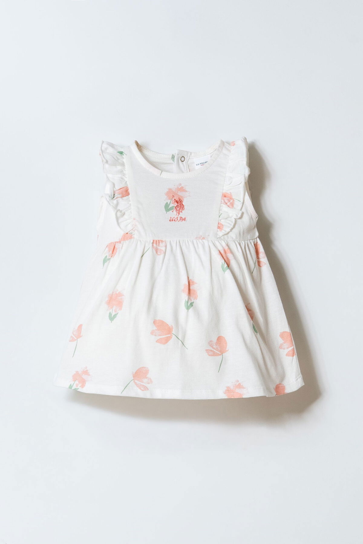 U.S. Polo Assn - U.S. Polo Assn. Kız Bebek Beyaz Elbise