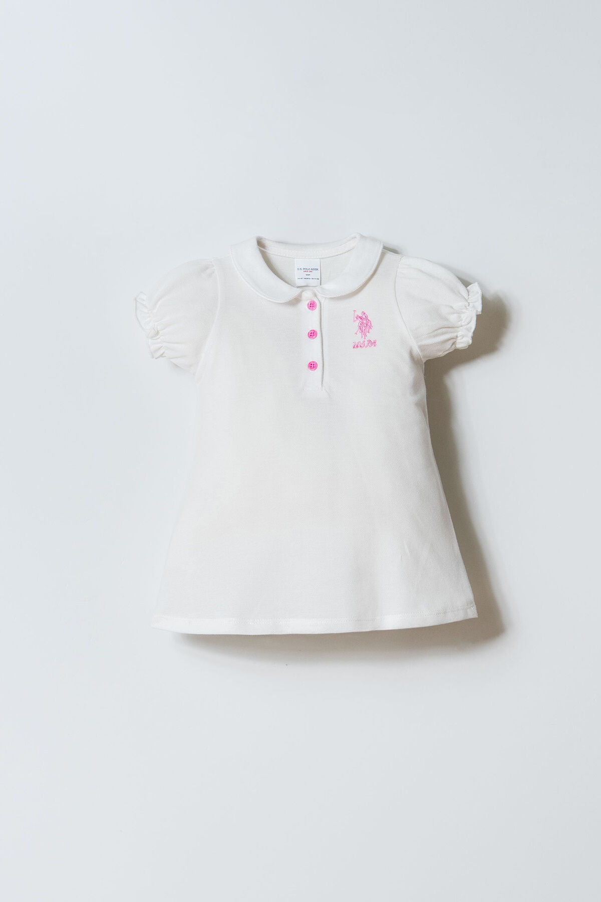 U.S. Polo Assn - U.S. Polo Assn. Kız Bebek Beyaz Elbise