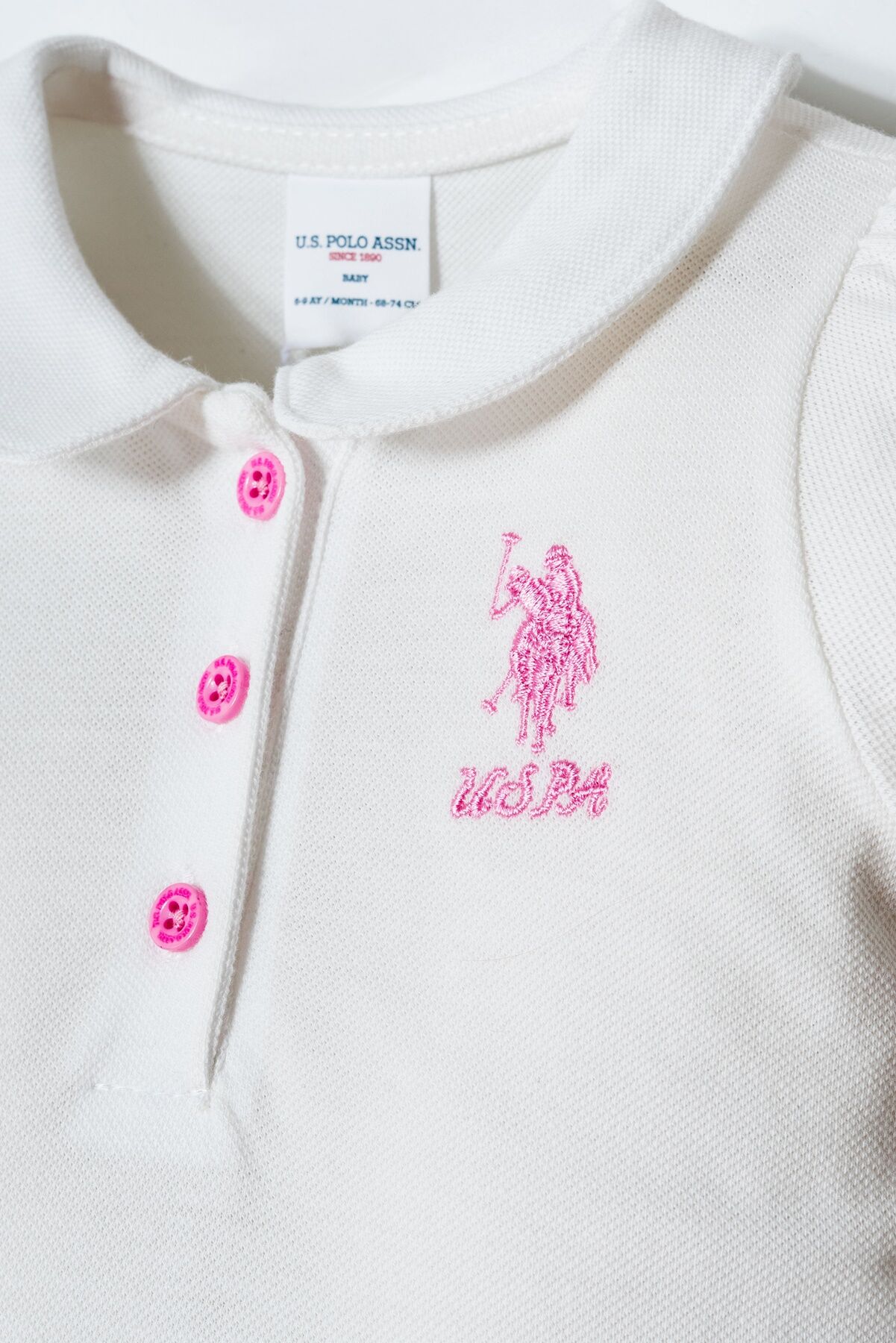 U.S. Polo Assn - U.S. Polo Assn. Kız Bebek Beyaz Elbise (1)