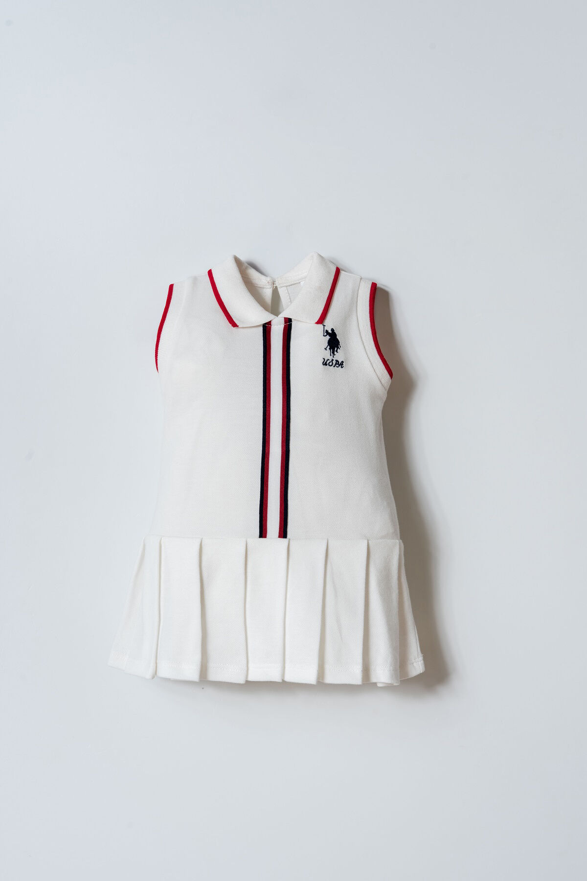 U.S. Polo Assn - U.S. Polo Assn. Kız Bebek Beyaz Elbise