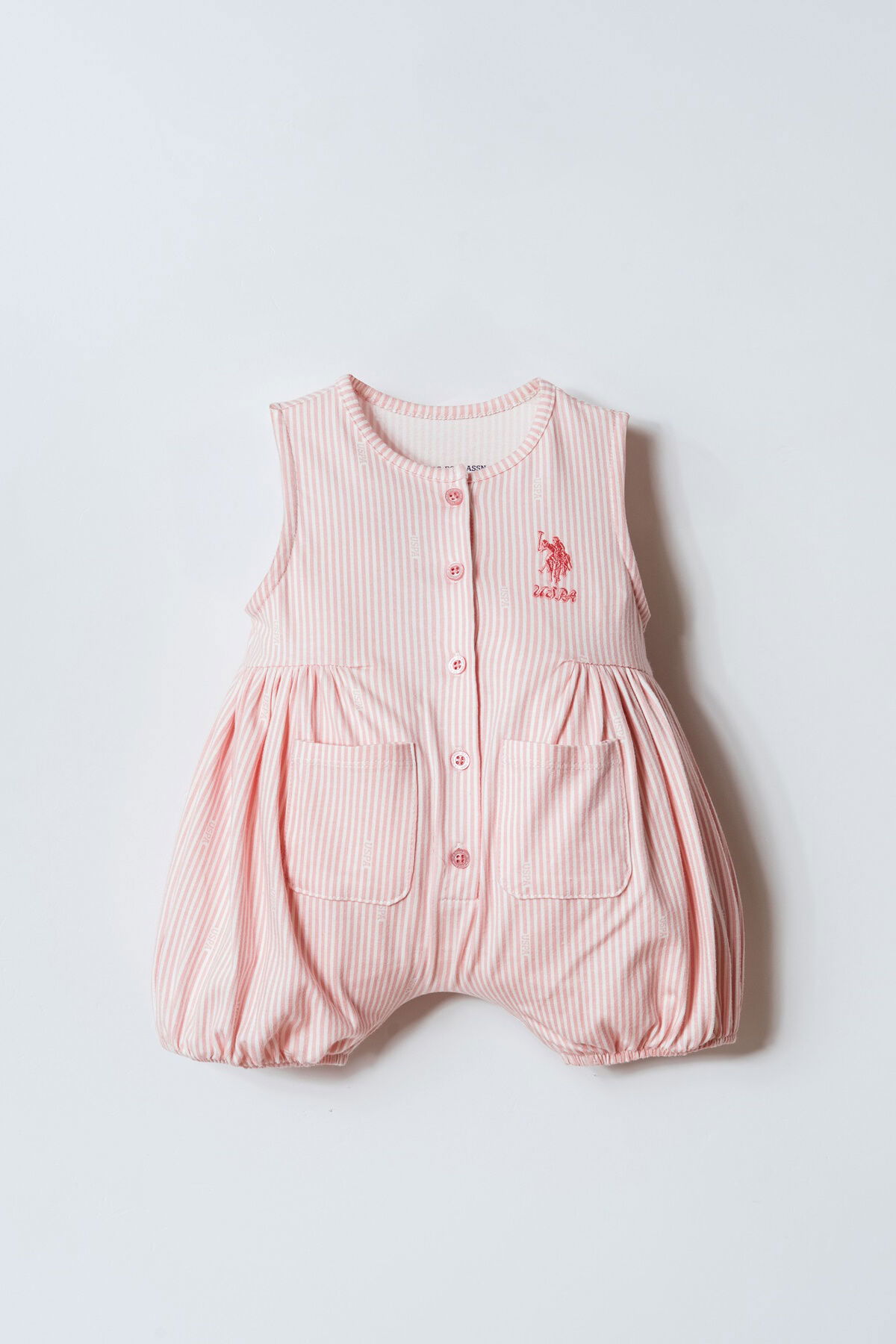 U.S. Polo Assn - U.S. Polo Assn. Kız Bebek Kahverengi Tulum