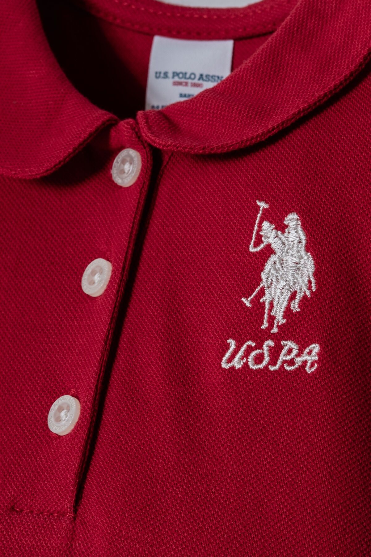 U.S. Polo Assn - U.S. Polo Assn. Kız Bebek Kırmızı Elbise (1)