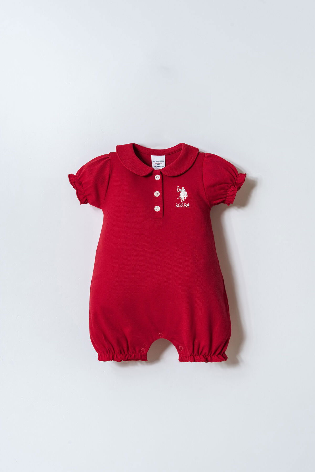 U.S. Polo Assn - U.S. Polo Assn. Kız Bebek Kırmızı Tulum