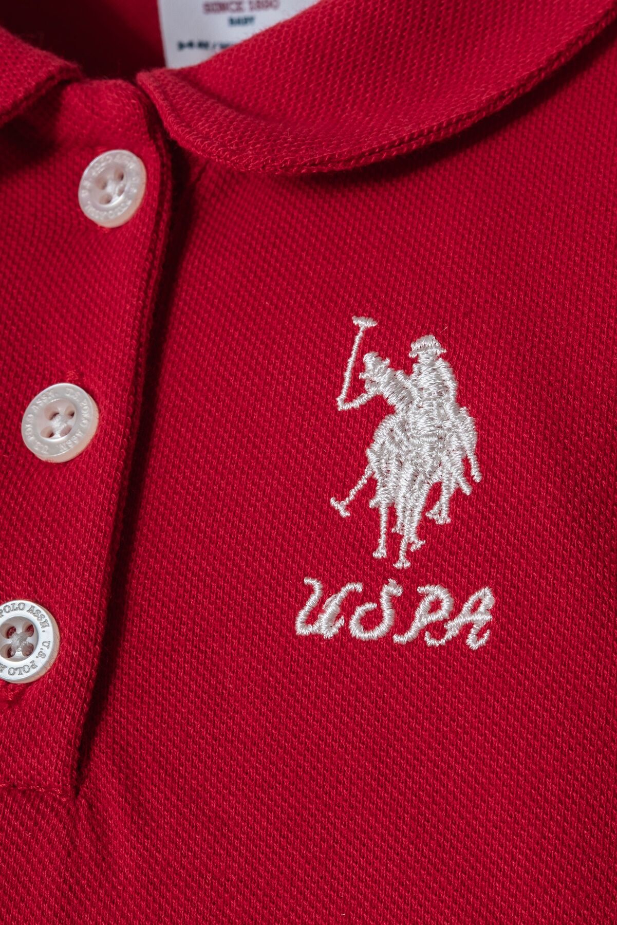 U.S. Polo Assn - U.S. Polo Assn. Kız Bebek Kırmızı Tulum (1)