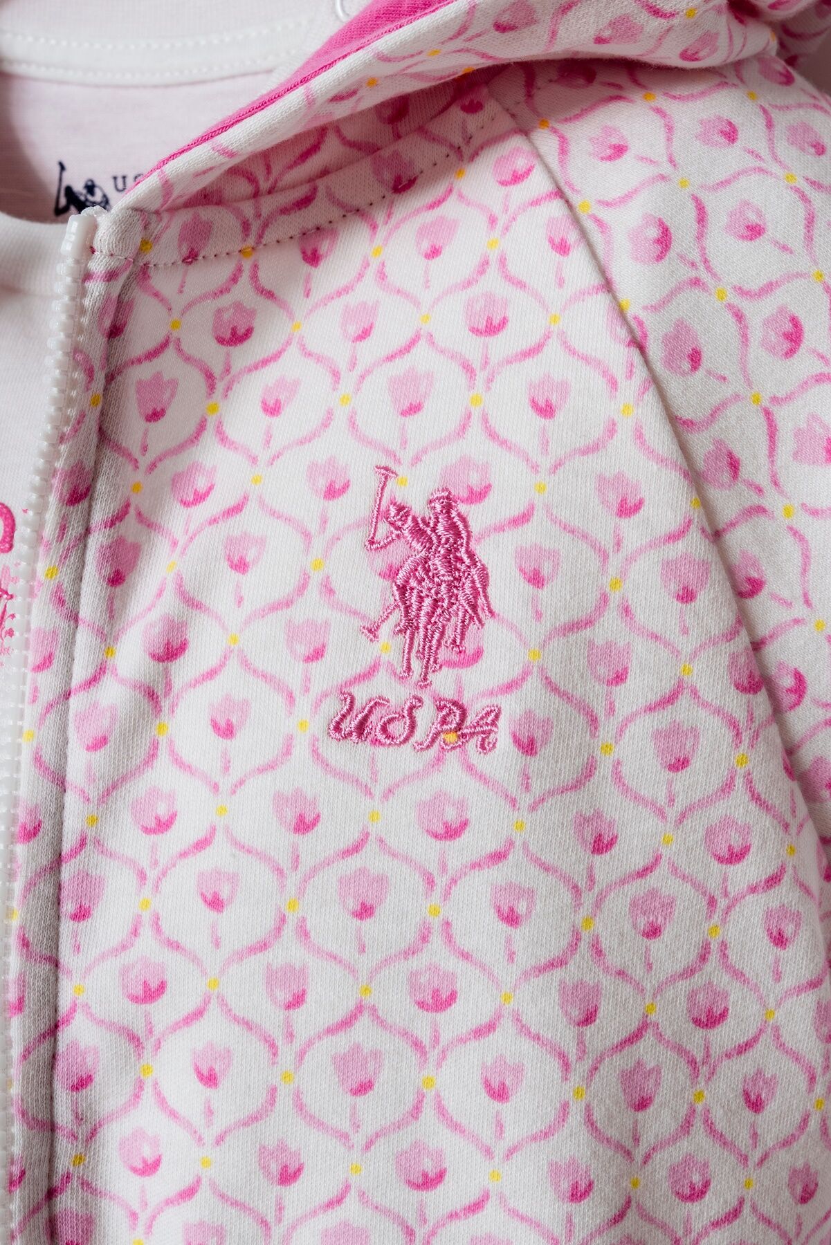 U.S. Polo Assn - U.S. Polo Assn. Kız Bebek Pembe 3'Lü Takım (1)