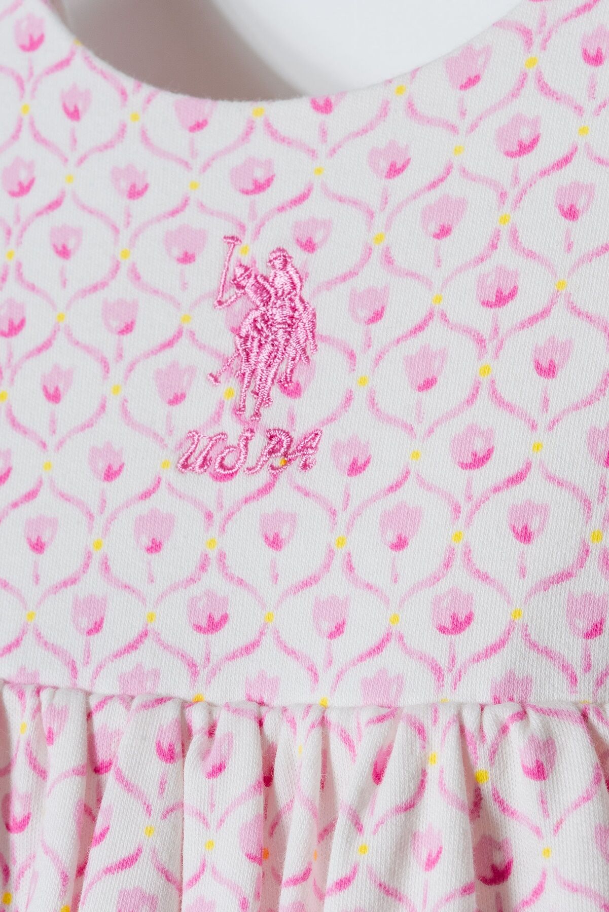 U.S. Polo Assn - U.S. Polo Assn. Kız Bebek Krem Elbise (1)