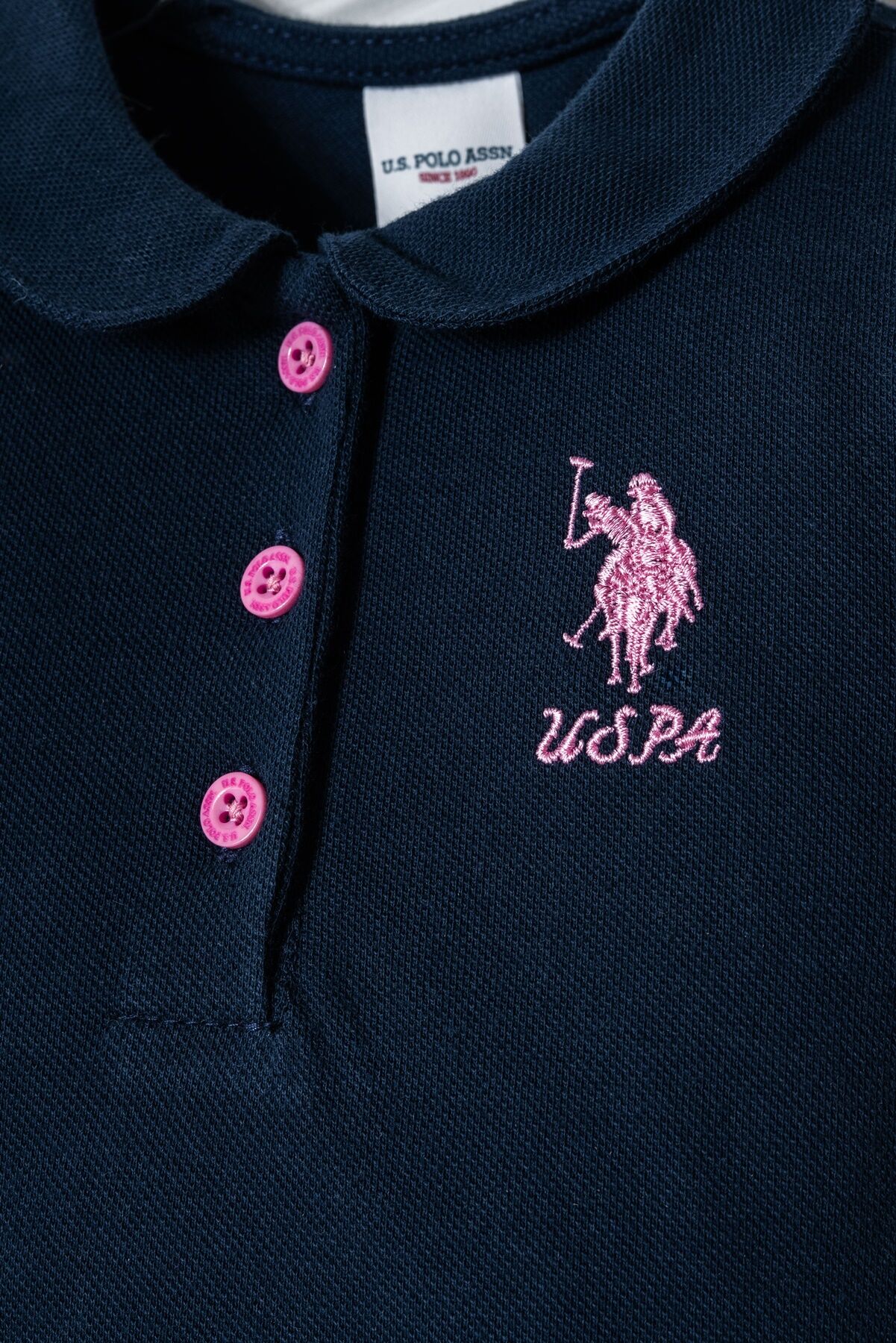 U.S. Polo Assn - U.S. Polo Assn. Kız Bebek Lacivert Elbise (1)