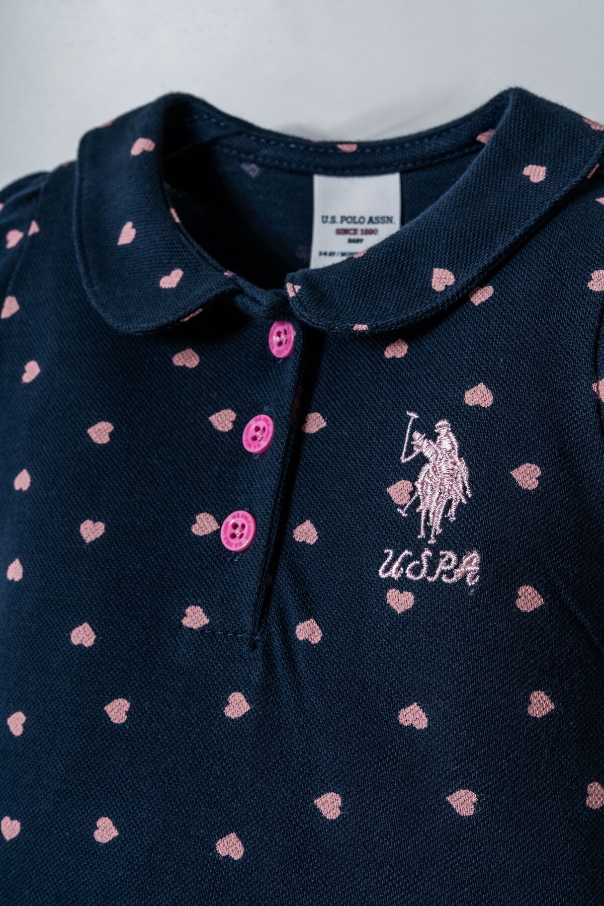 U.S. Polo Assn - U.S. Polo Assn. Kız Bebek Lacivert Tulum (1)