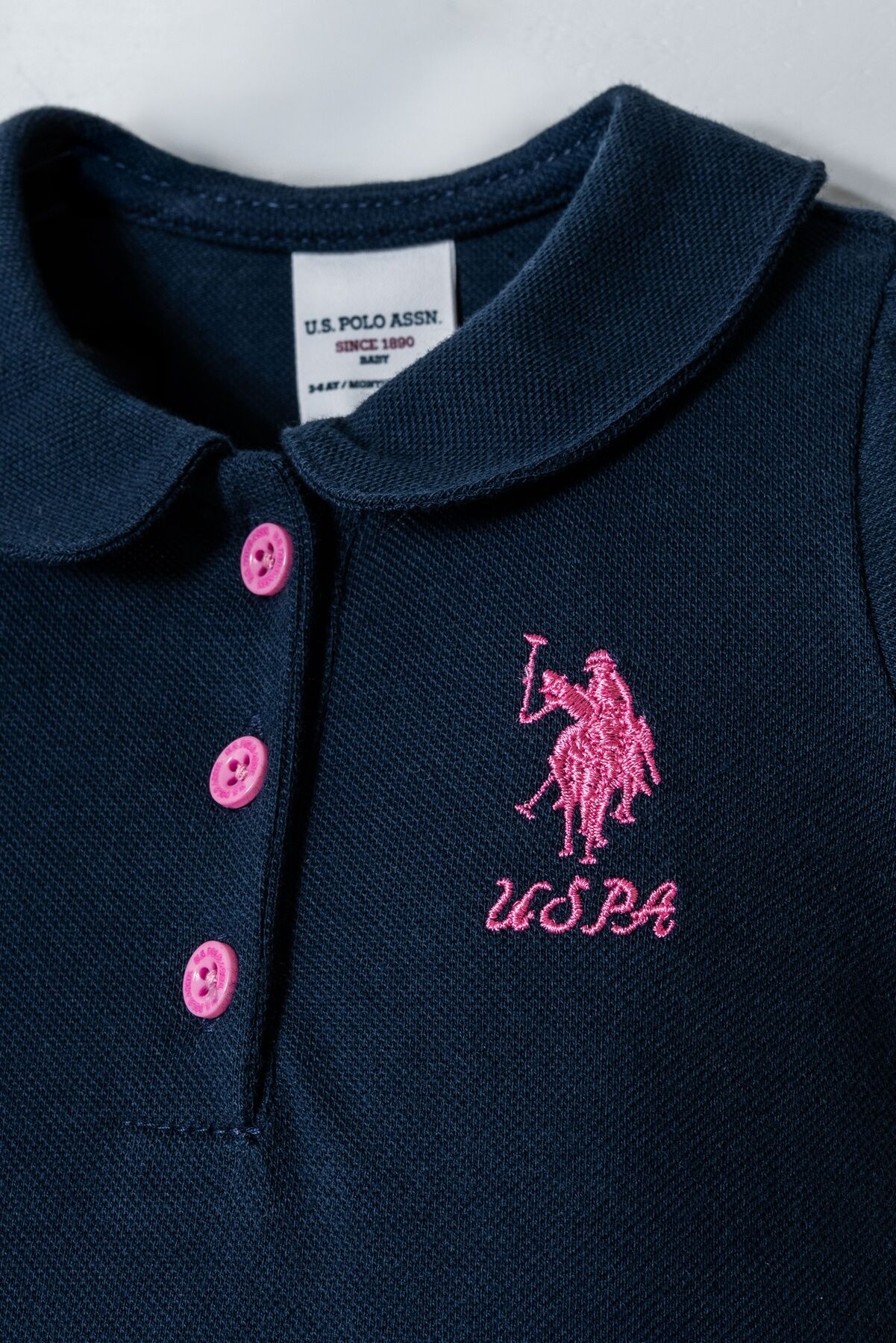 U.S. Polo Assn - U.S. Polo Assn. Kız Bebek Lacivert Tulum (1)