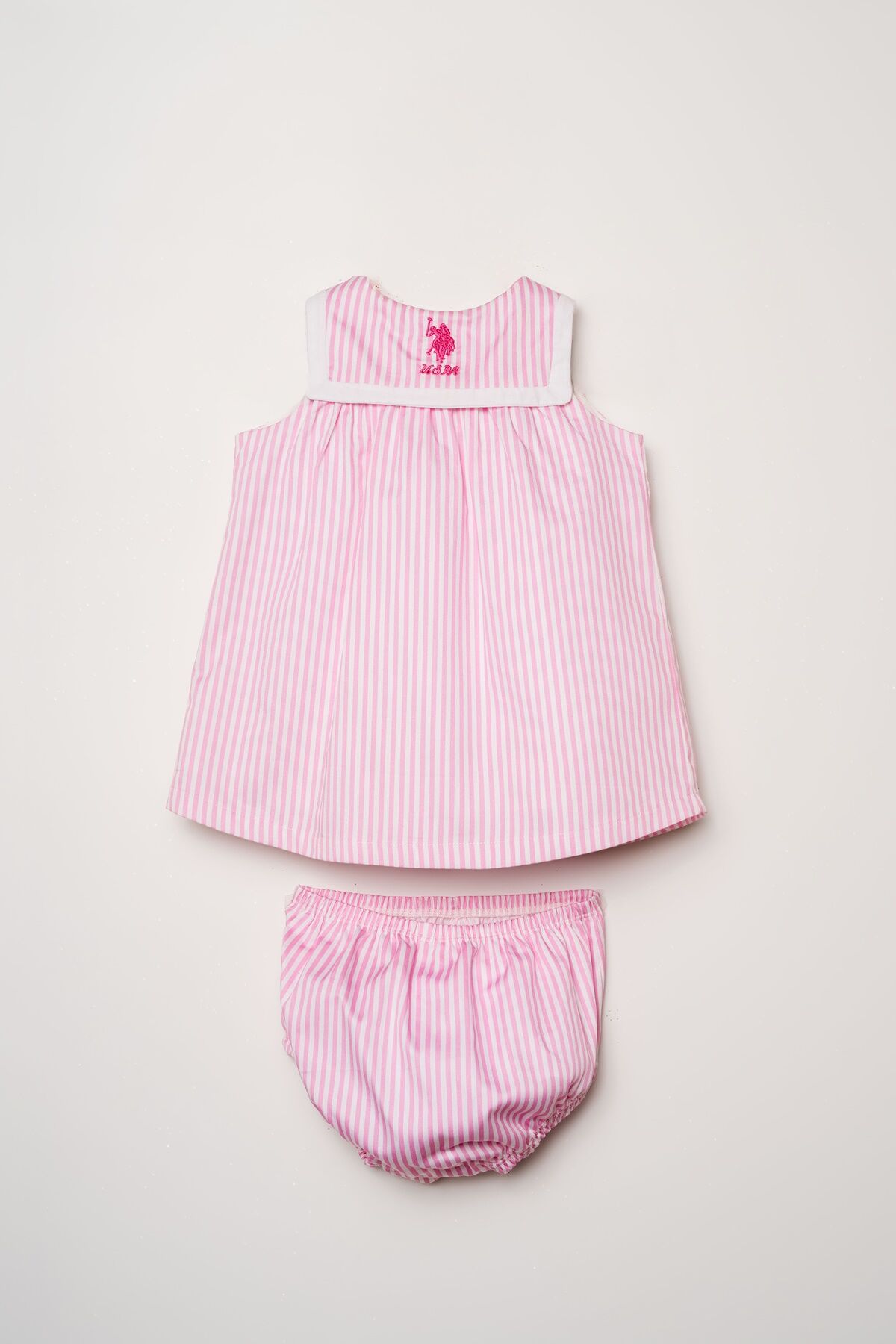 U.S. Polo Assn - U.S. Polo Assn. Kız Bebek Pembe Elbise