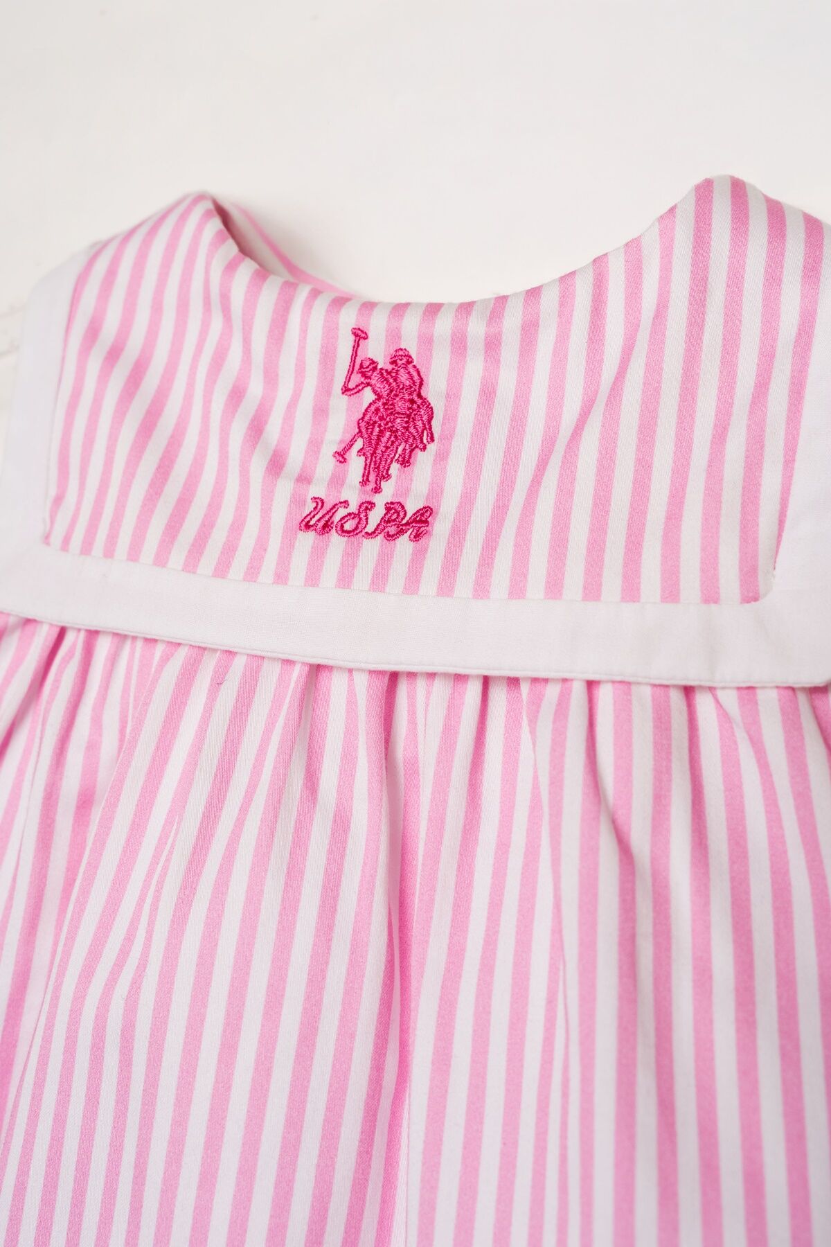 U.S. Polo Assn - U.S. Polo Assn. Kız Bebek Pembe Elbise (1)