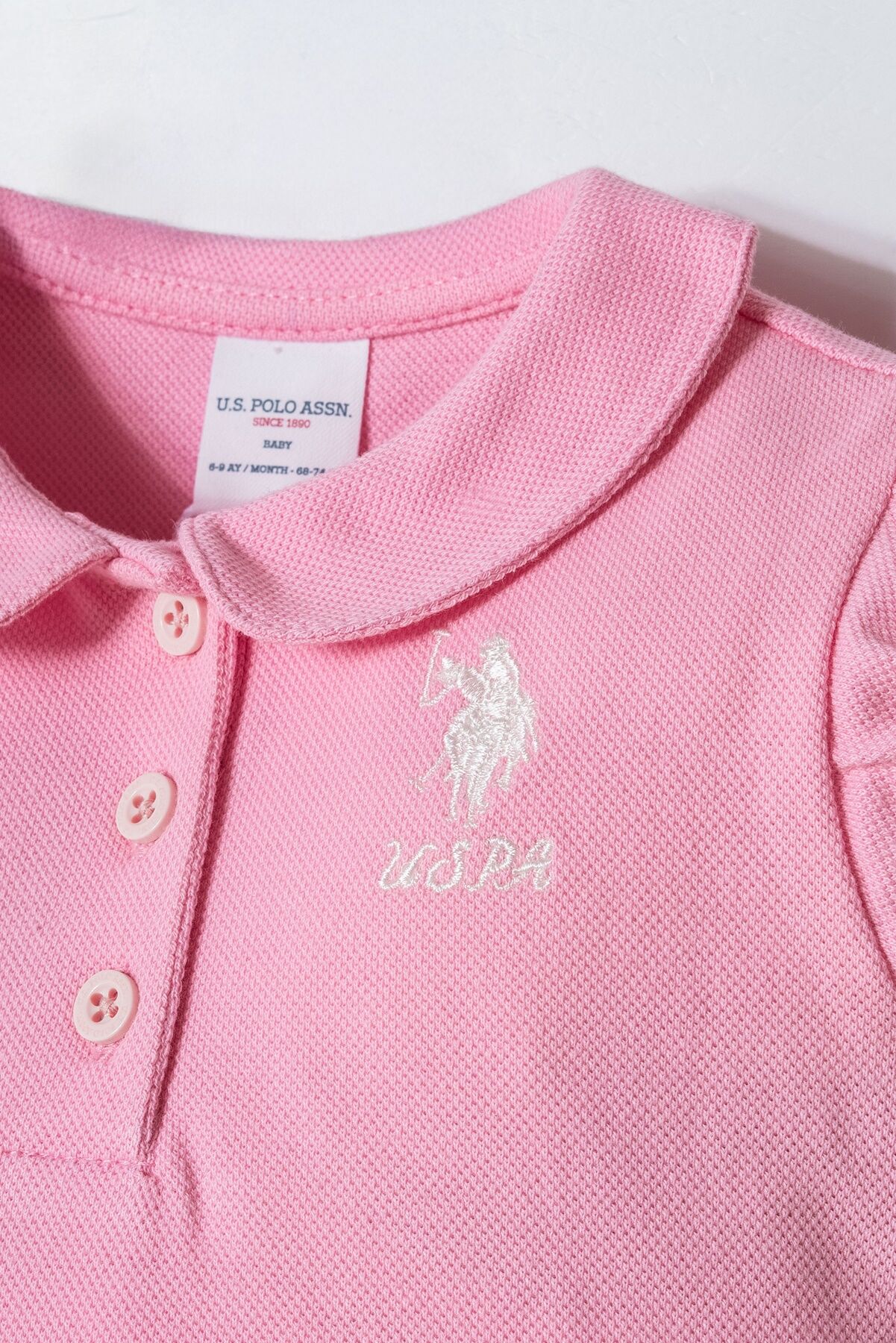 U.S. Polo Assn - U.S. Polo Assn. Kız Bebek Pembe Şort Takım (1)