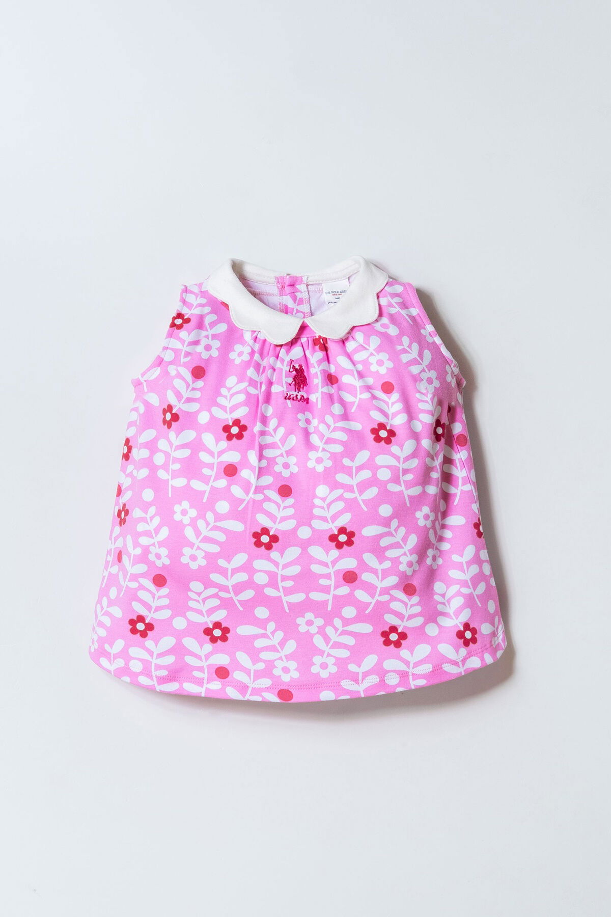 U.S. Polo Assn - U.S. Polo Assn. Kız Bebek Pembe Elbise