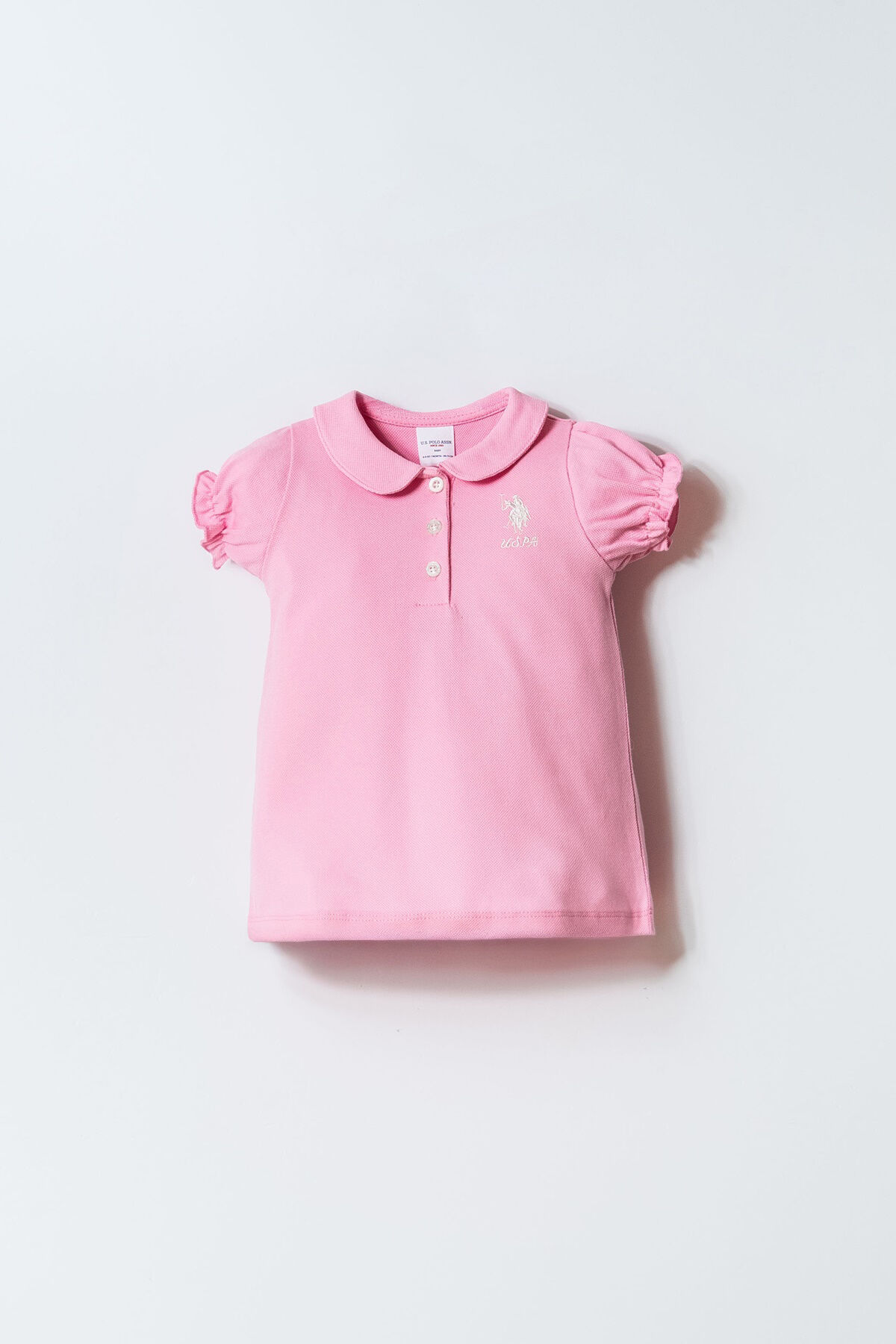 U.S. Polo Assn - U.S. Polo Assn. Kız Bebek Pembe Elbise
