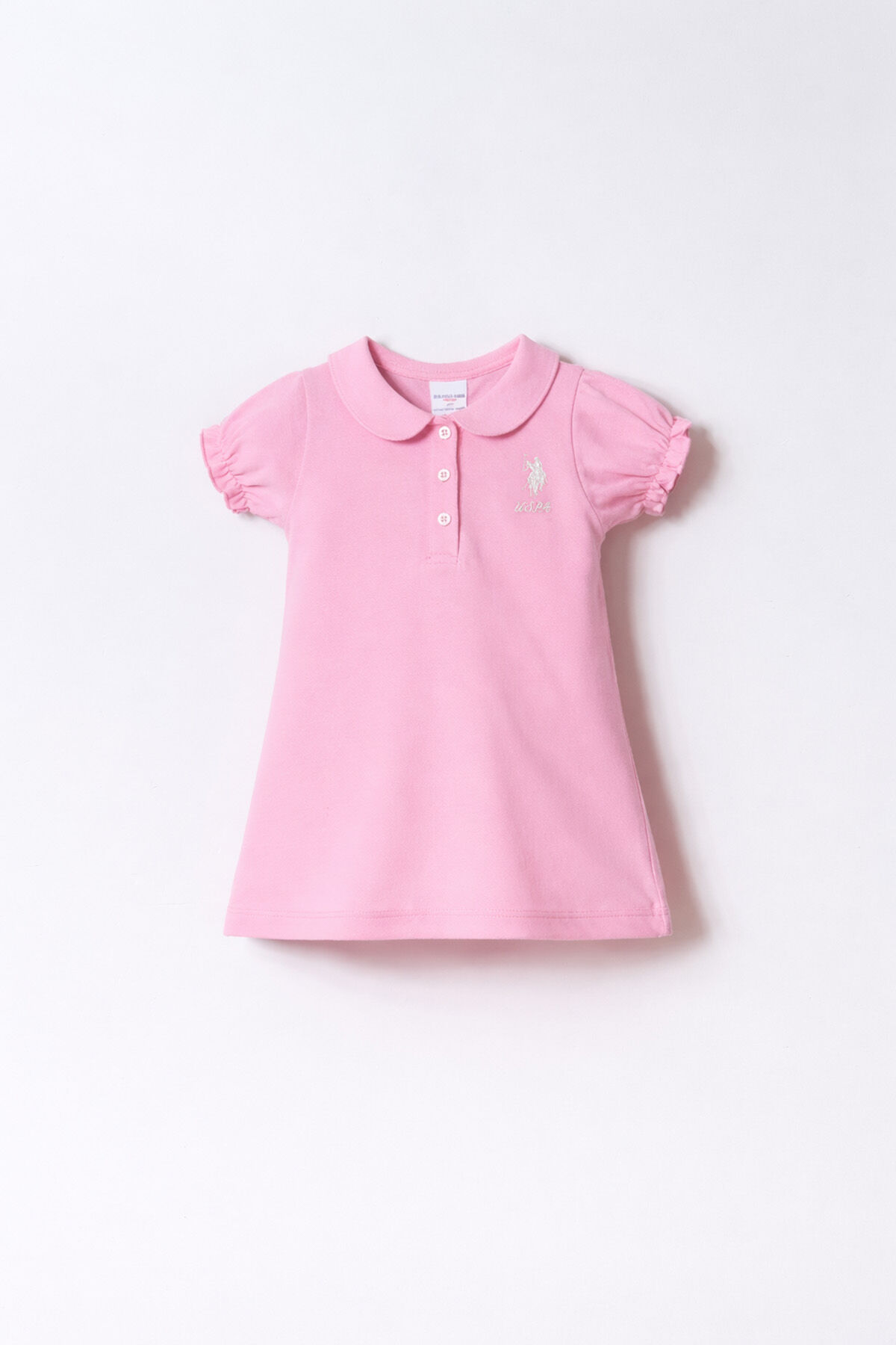 U.S. Polo Assn - U.S. Polo Assn. Kız Bebek Pembe Elbise