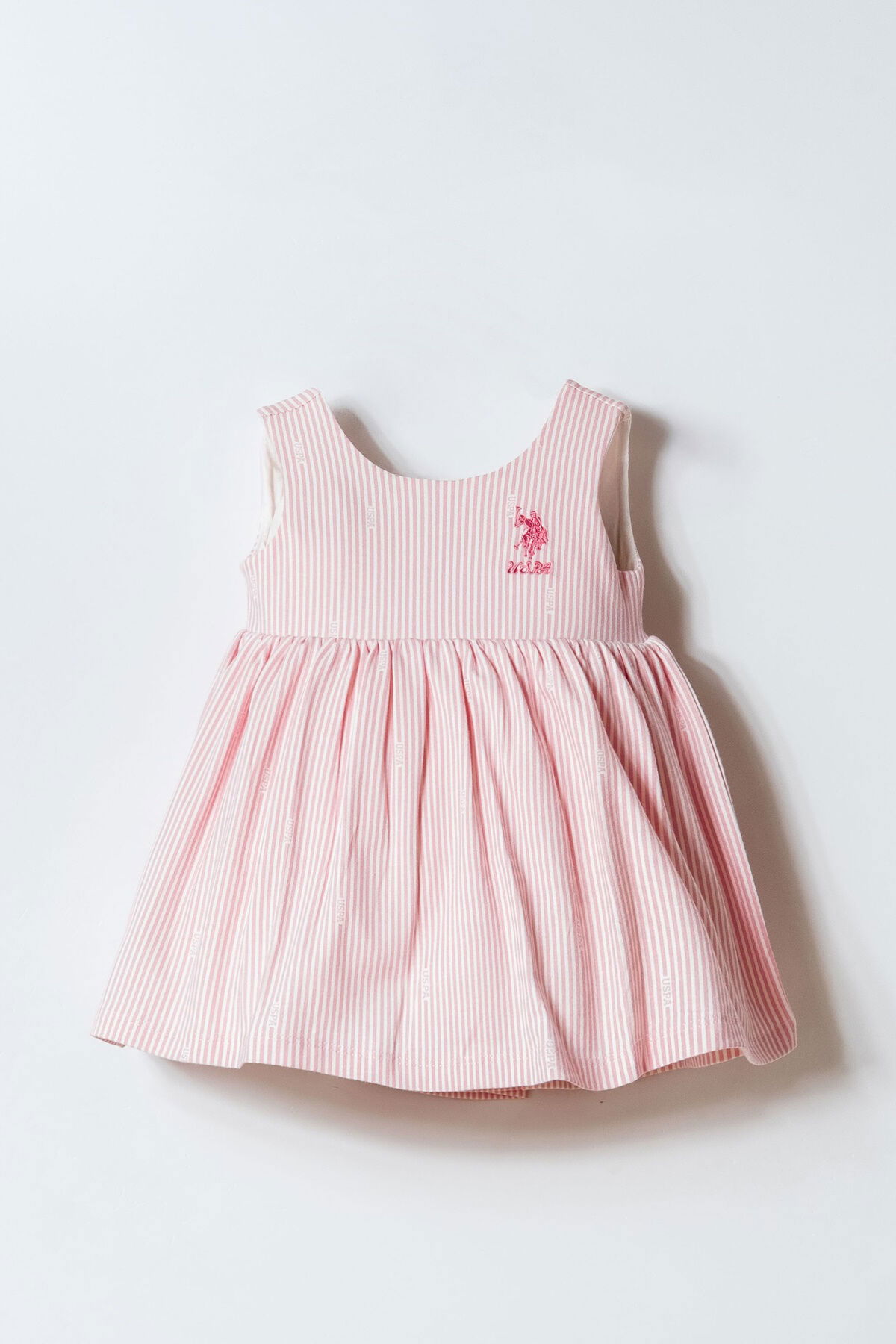 U.S. Polo Assn - U.S. Polo Assn. Kız Bebek Pembe Elbise