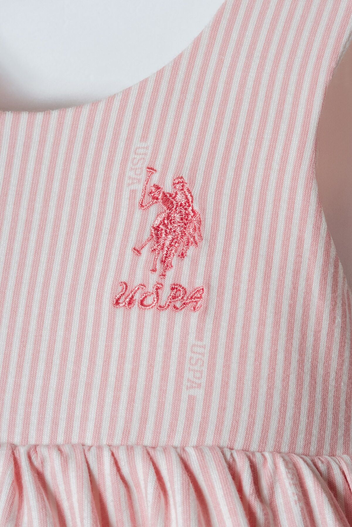 U.S. Polo Assn - U.S. Polo Assn. Kız Bebek Pembe Elbise (1)