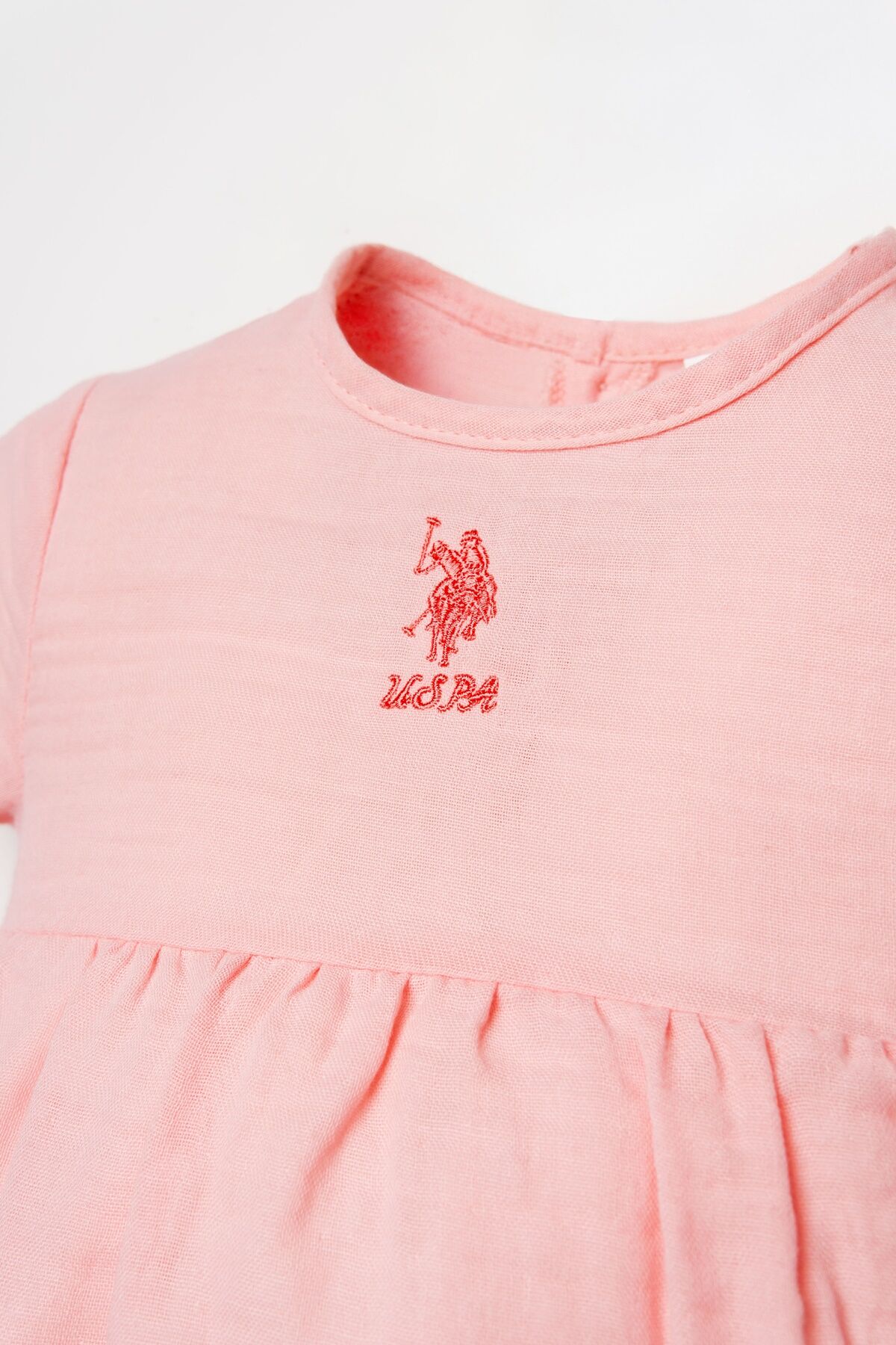 U.S. Polo Assn - U.S Polo Assn. Kız Bebek Pembe Elbise (1)