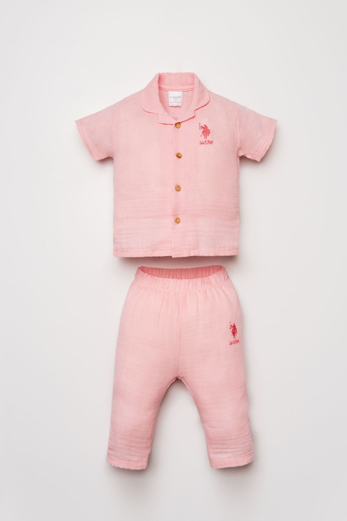 U.S. Polo Assn - U.S Polo Assn. Kız Bebek Pembe Takım