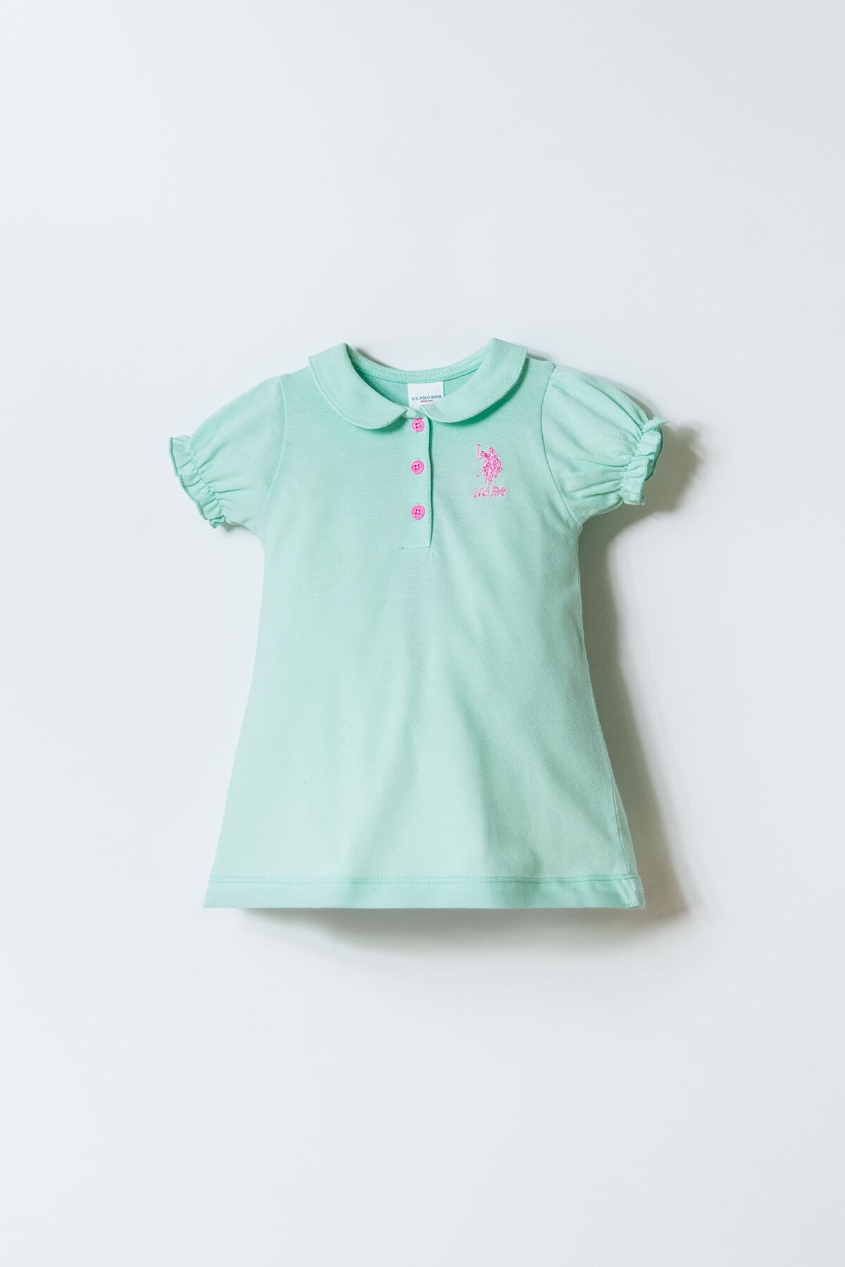 U.S. Polo Assn - U.S. Polo Assn. Kız Bebek Yeşil Elbise