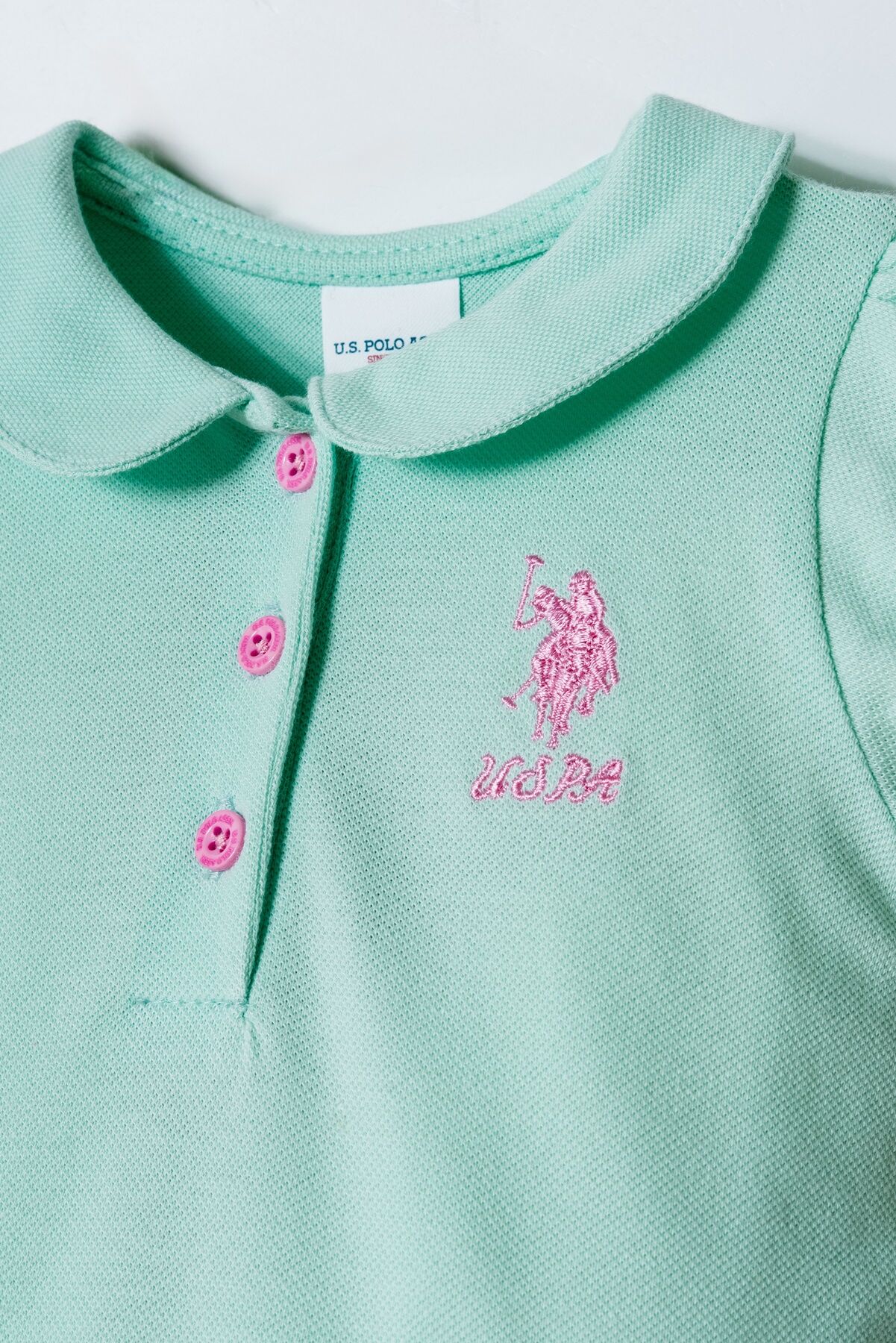 U.S. Polo Assn - U.S. Polo Assn. Kız Bebek Yeşil Elbise (1)