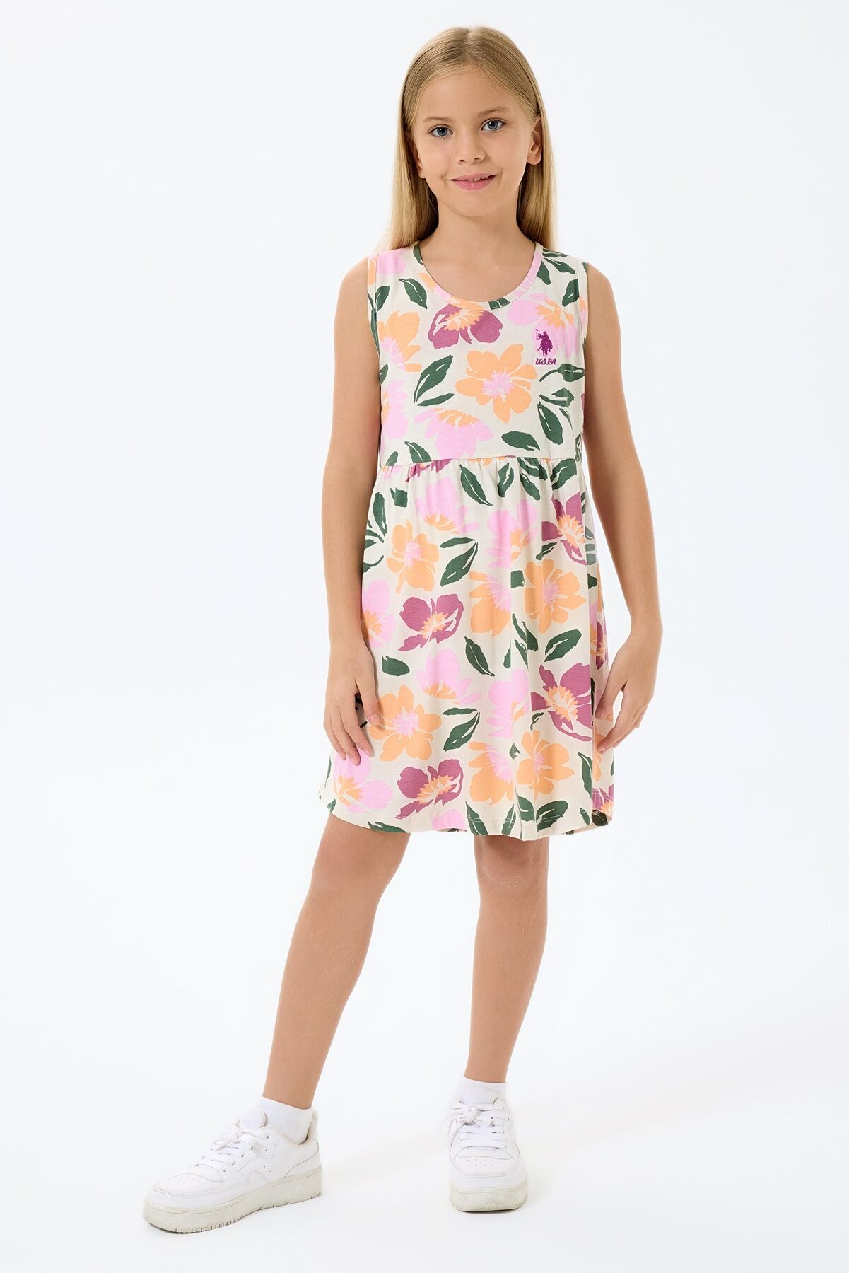 U.S. Polo Assn - U.S. Polo Assn. Kız Çocuk Mor Elbise (1)