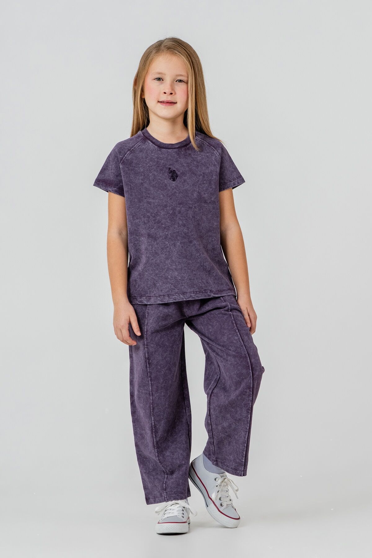 U.S. Polo Assn - U.S Polo Assn. Kız Çocuk Mor Pijama Takımı (1)
