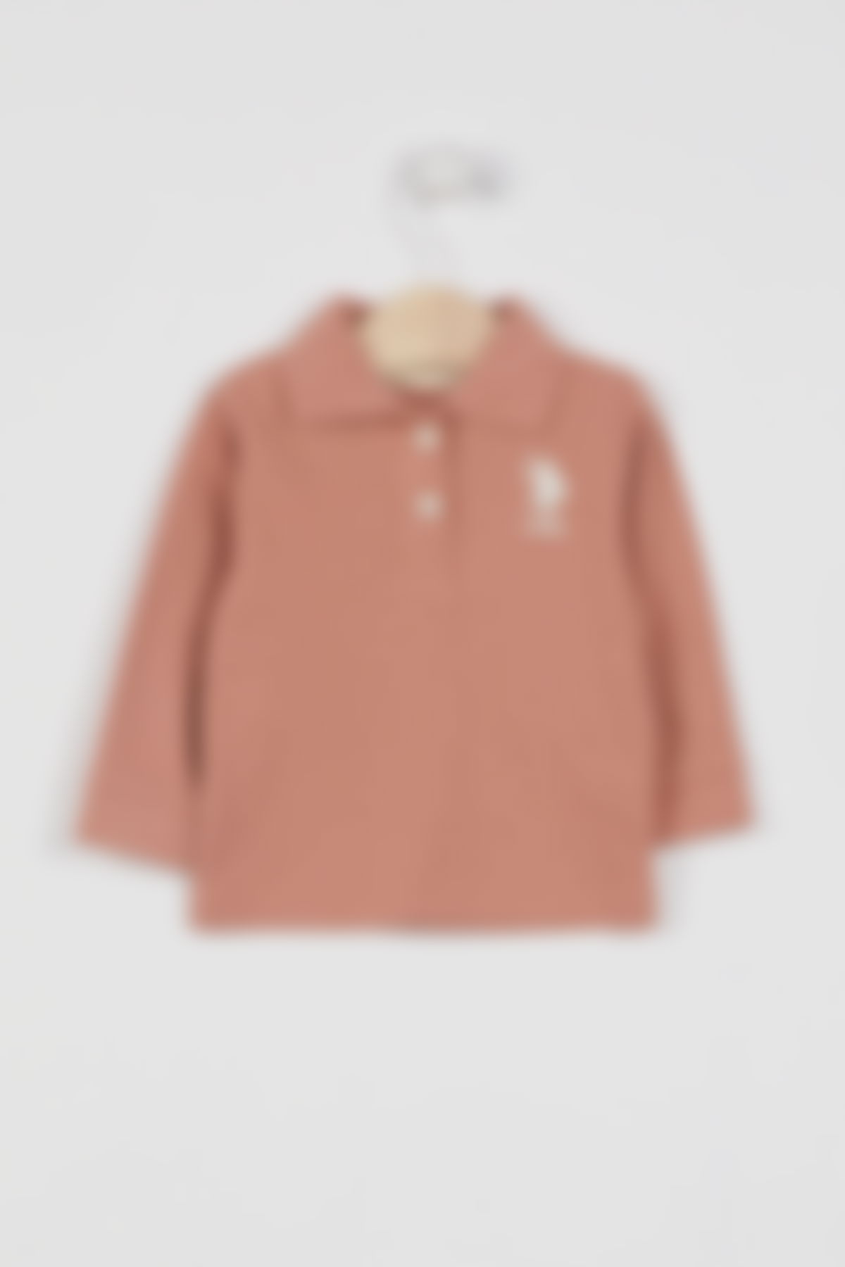 U.S. Polo Assn - U.S. Polo Assn Lisanslı Classic Pembe Bebek Uzun Kol Yakalı Sweatshirt