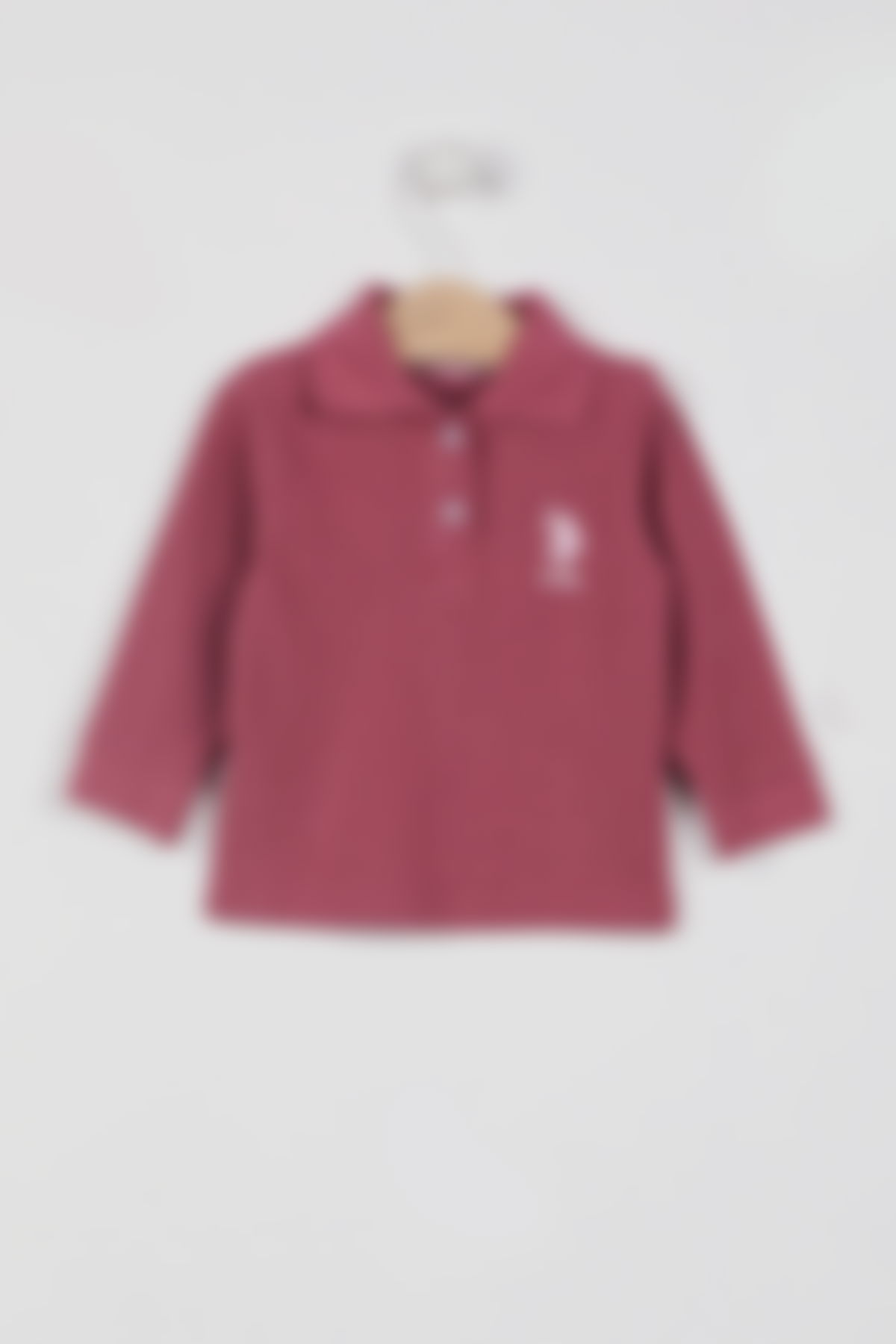 U.S. Polo Assn Bebek - U.S. Polo Assn Lisanslı Classic Gül Kurusu Bebek Uzun Kol Yakalı Sweatshirt