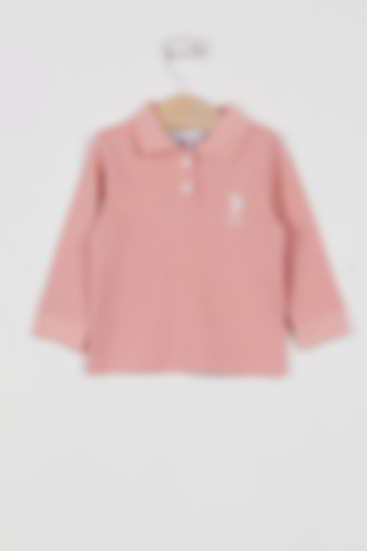 U.S. Polo Assn - U.S. Polo Assn Lisanslı Classic Pembe Bebek Uzun Kol Yakalı Sweatshirt