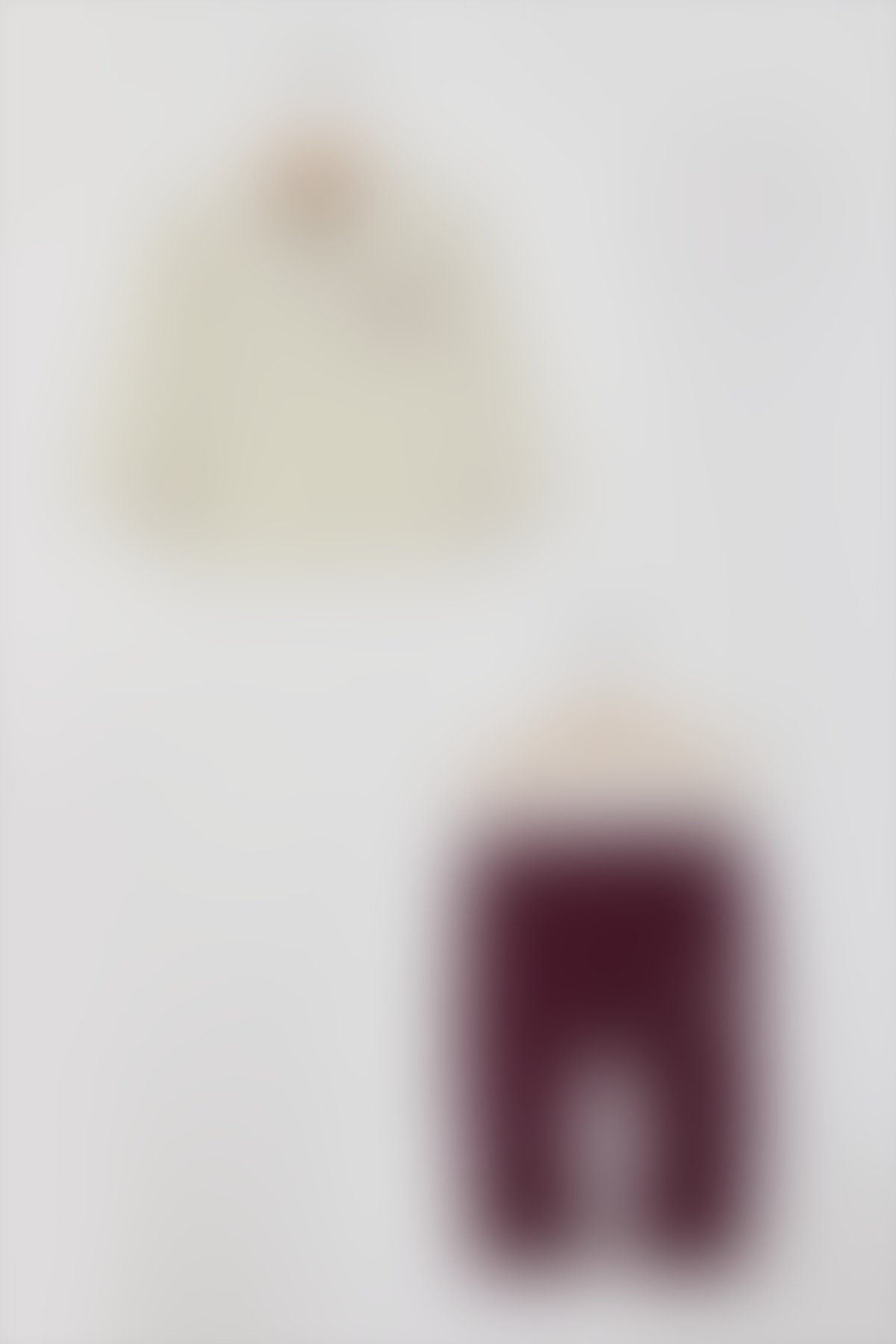 U.S. Polo Assn Bebek - U.S. Polo Assn Lisanslı Ekru Kız Bebek Uzun Kol Sweatshirt Takım