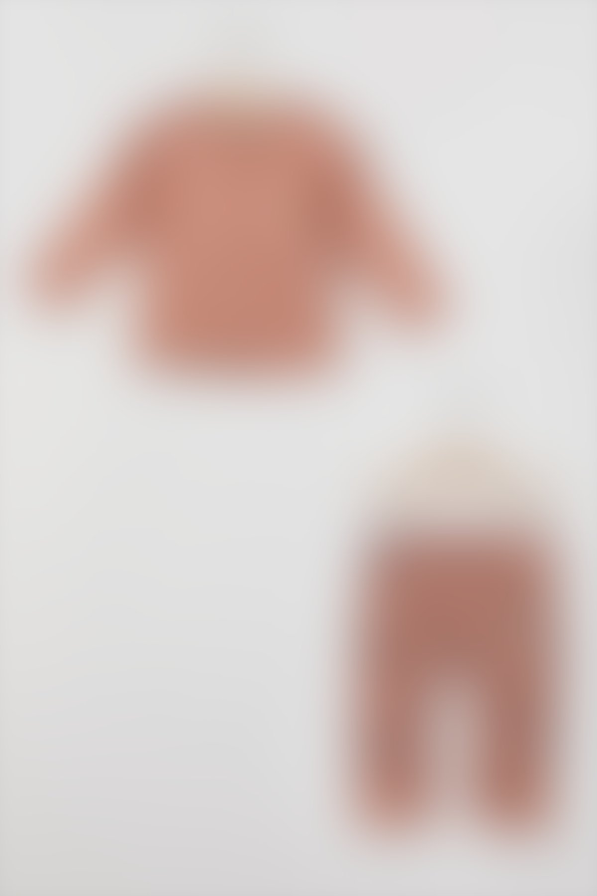 U.S. Polo Assn Bebek - U.S. Polo Assn Lisanslı Fermuarlı Kiremit Kız Bebek Uzun Kol Hırka Takım