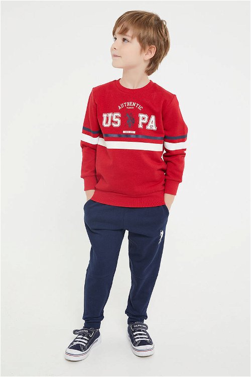 U.S. Polo Assn Lisanslı Kırmızı Erkek Çocuk Eşofman Takım