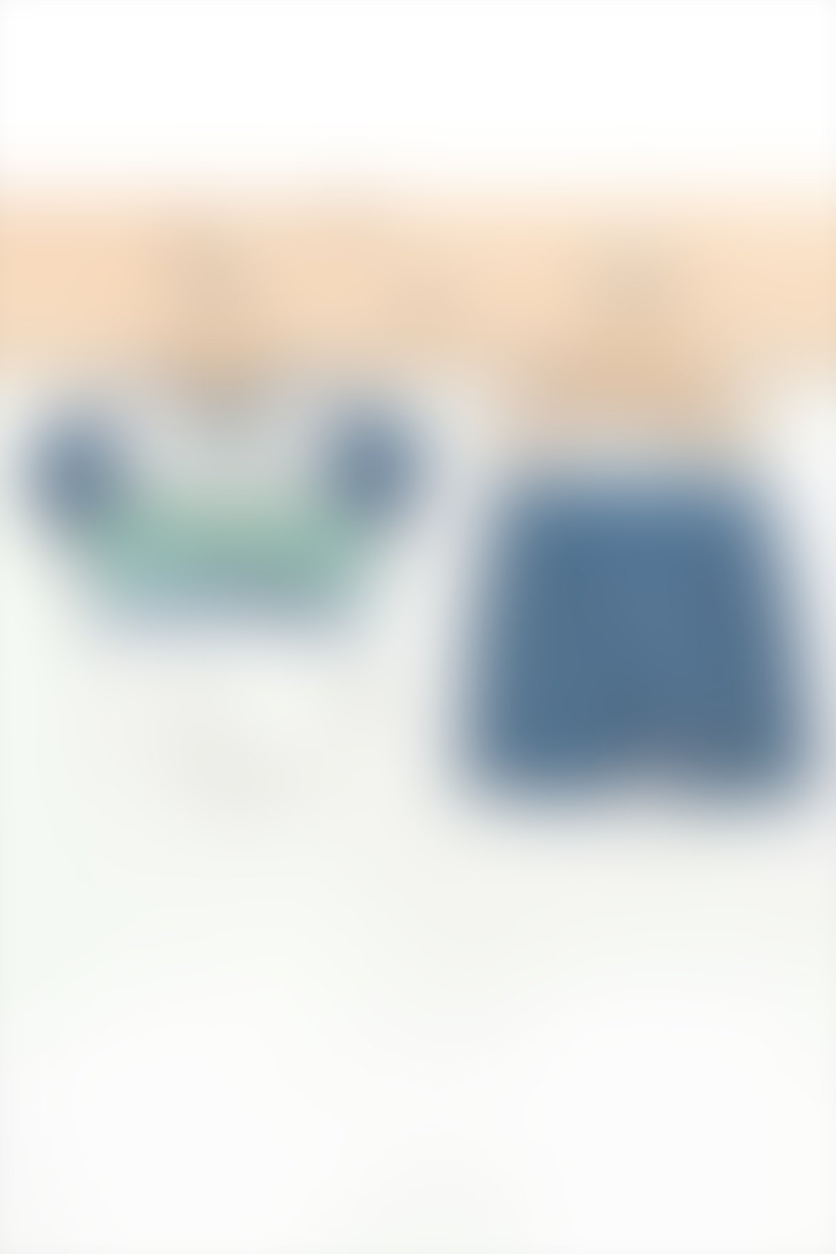 U.S. Polo Assn Bebek - U.S. Polo Assn Lisanslı Krem Erkek Bebek T-Shirt Takım