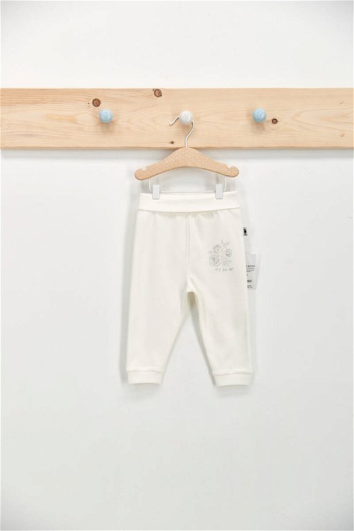 U.S. Polo Assn Lisanslı Roses Krem Kız Bebek 2'Li Pantolon