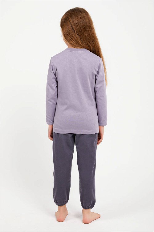 U.S. Polo Assn Lisanslı Yaban Mersini Kız Çocuk Uzun Kol Pijama Takım