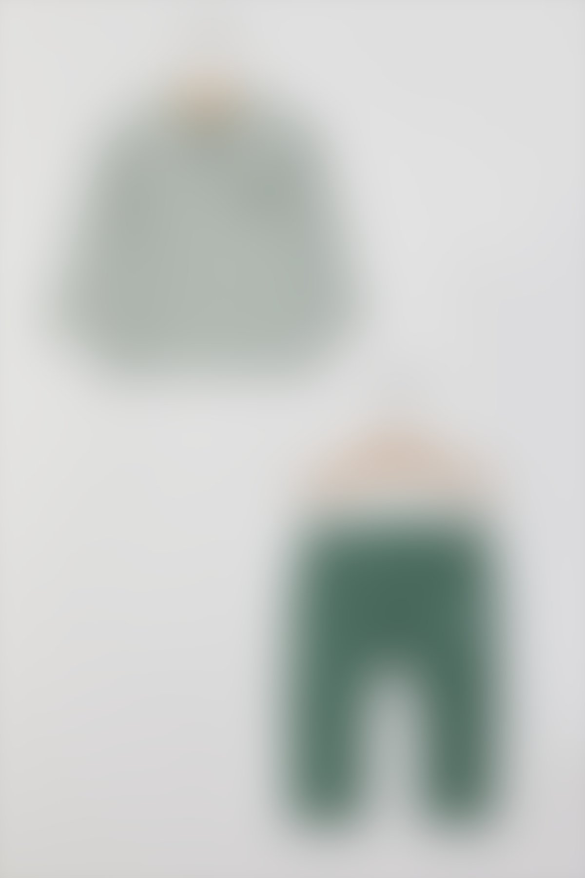 U.S. Polo Assn Bebek - U.S. Polo Assn Lisanslı Yakalı Su Yeşili Erkek Bebek Uzun Kol Sweatshirt Takım