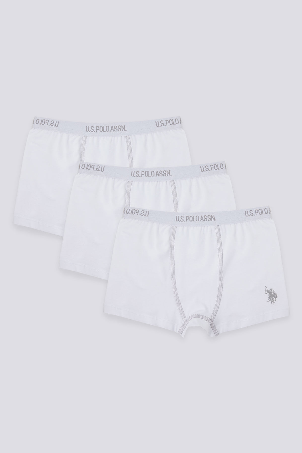 U.S. Polo Assn - U.S. Polo Assn. Erkek Çocuk Beyaz Boxer