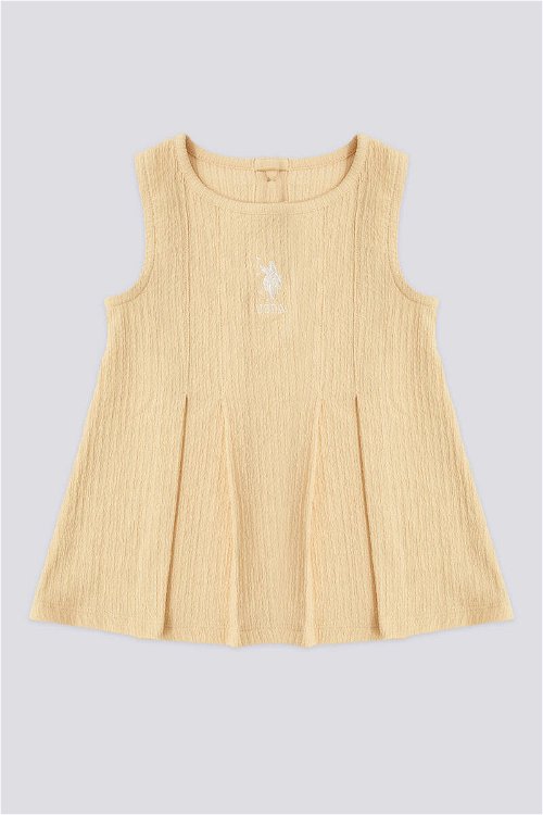 U.s Polo Assn Kız Bebek Sarı Elbise