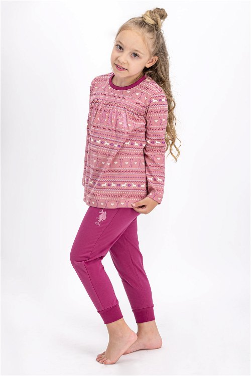 U.S. Polo Assn Lisanslı Pembe Kız Çocuk Pijama Takımı