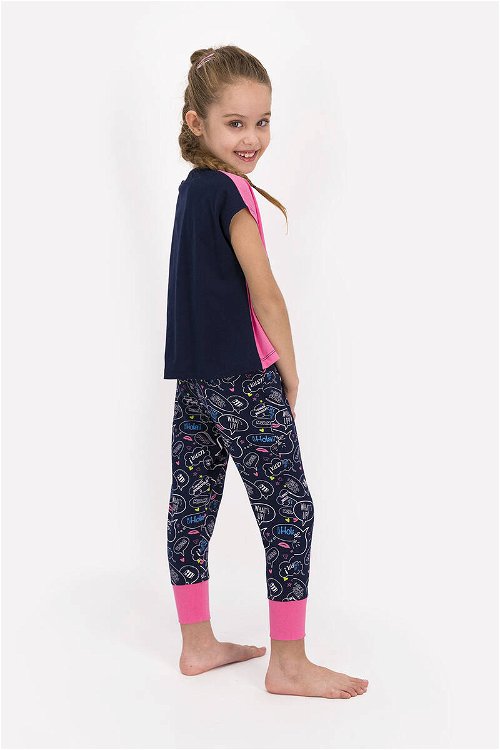 U.S. Polo Lisanslı Pembe Kız Çocuk Kısa Kol Pijama Takımı