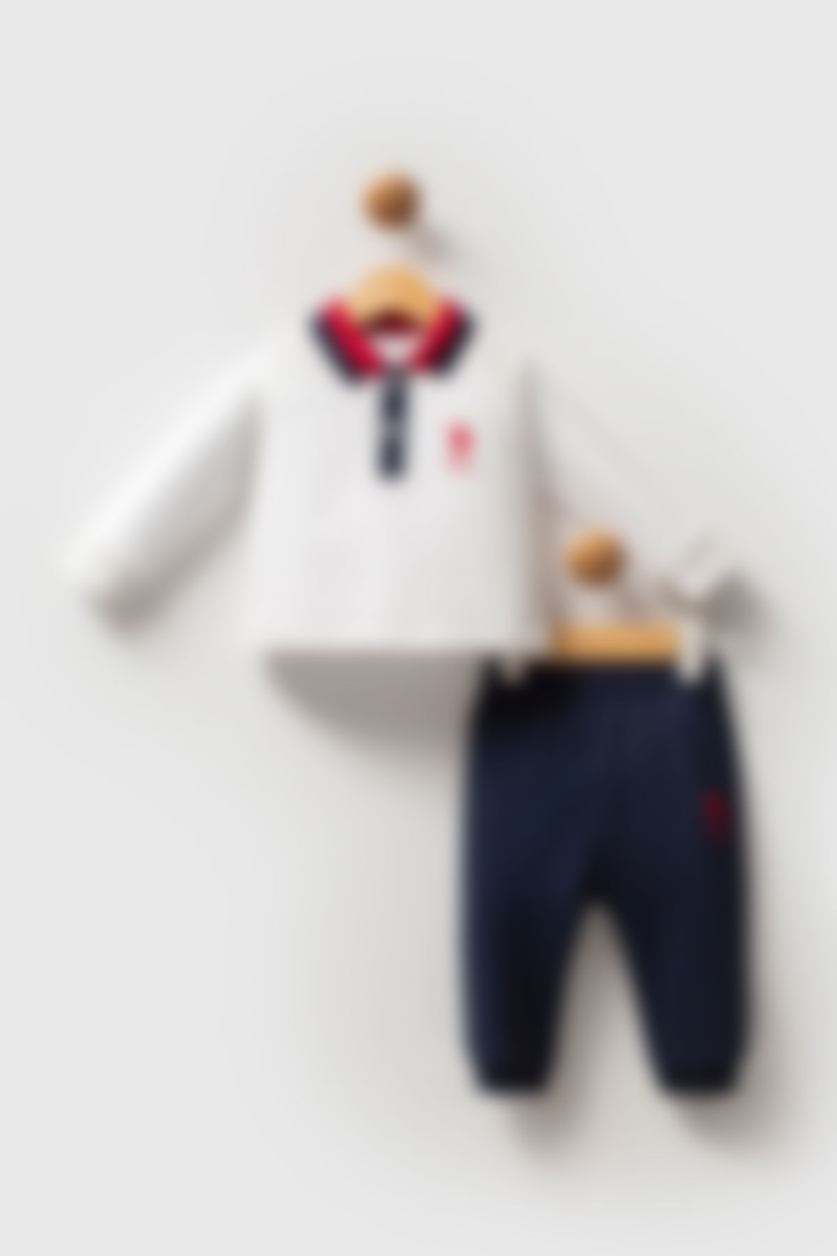 U.S. Polo Assn - U.S. Polo Assn Erkek Bebek Beyaz Bebek Takımları