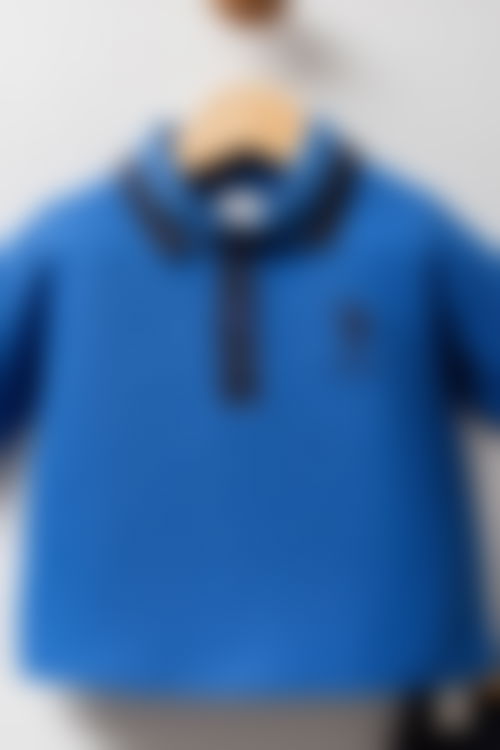 U.S. Polo Assn - U.S. Polo Assn Erkek Bebek Mavi Bebek Takımları