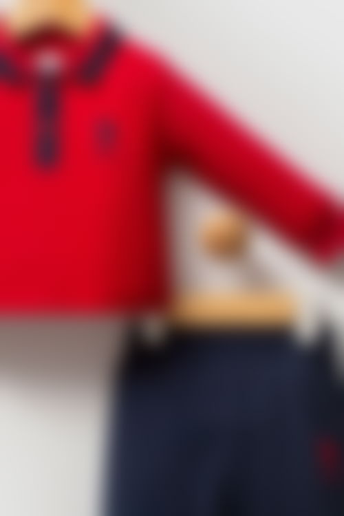 U.S. Polo Assn - U.S. Polo Assn Erkek Bebek Kırmızı Bebek Takımları
