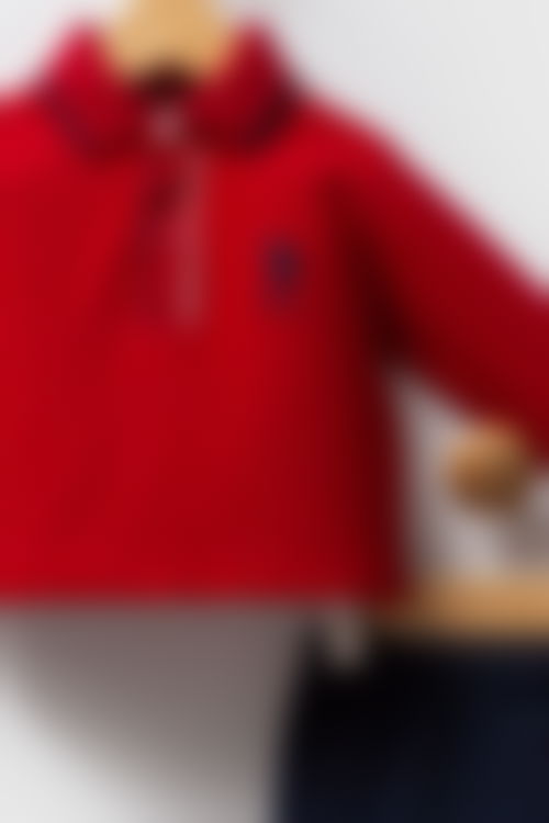 U.S. Polo Assn - U.S. Polo Assn Erkek Bebek Kırmızı Bebek Takımları