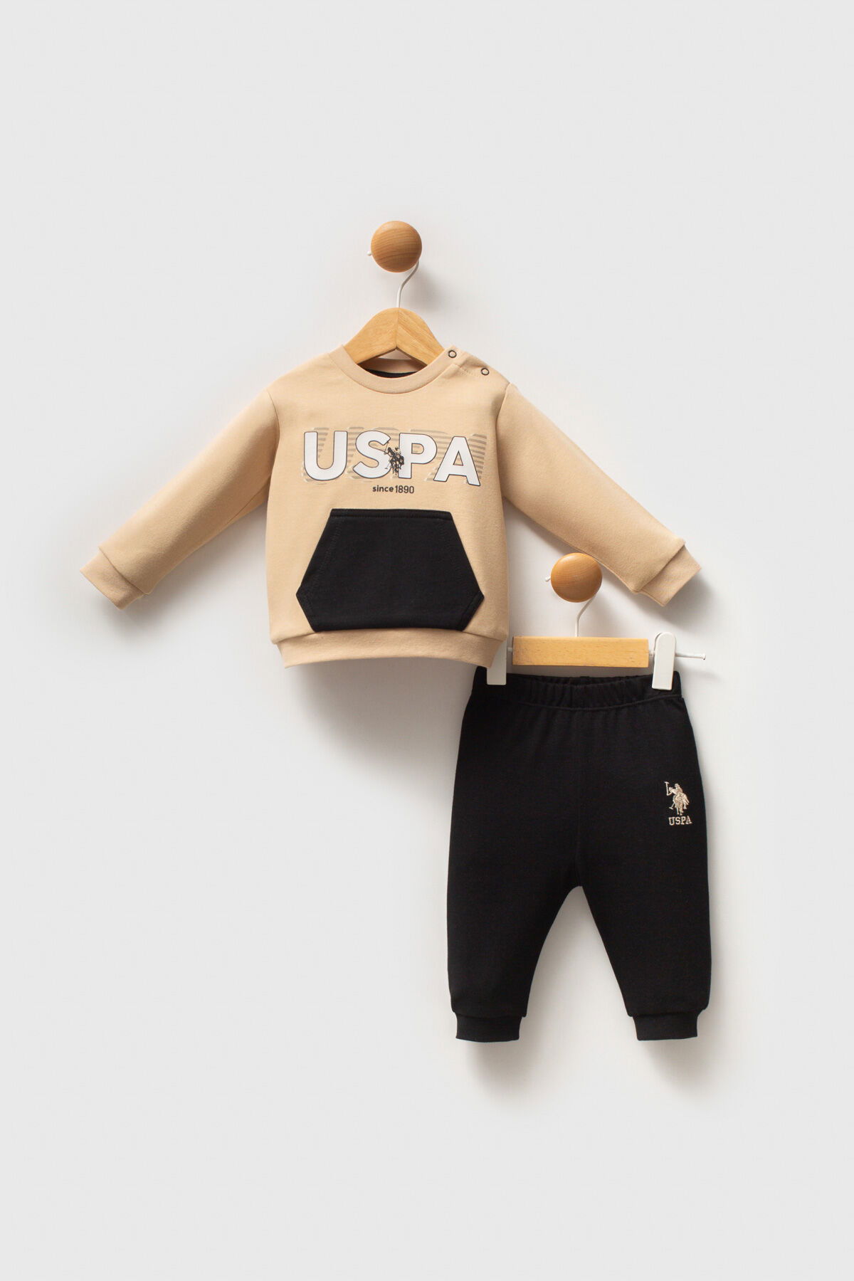 U.S. Polo Assn - U.S. Polo Assn Erkek Bebek Bej Bebek Takımları U.S. Polo Assn - U.S. Polo Assn Erkek Bebek Bej Bebek Takımları