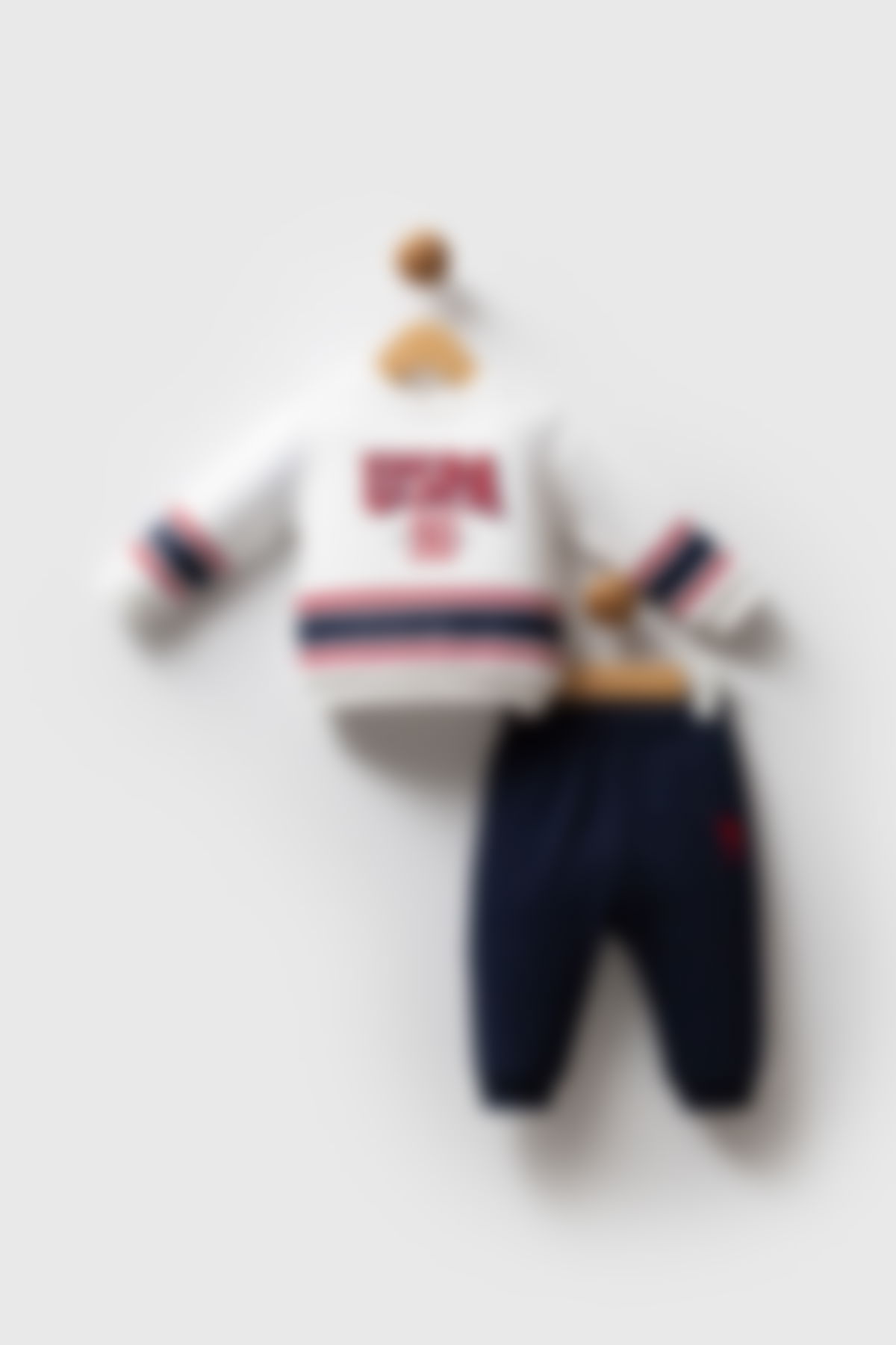 U.S. Polo Assn - U.S. Polo Assn Erkek Bebek Beyaz Bebek Takımları