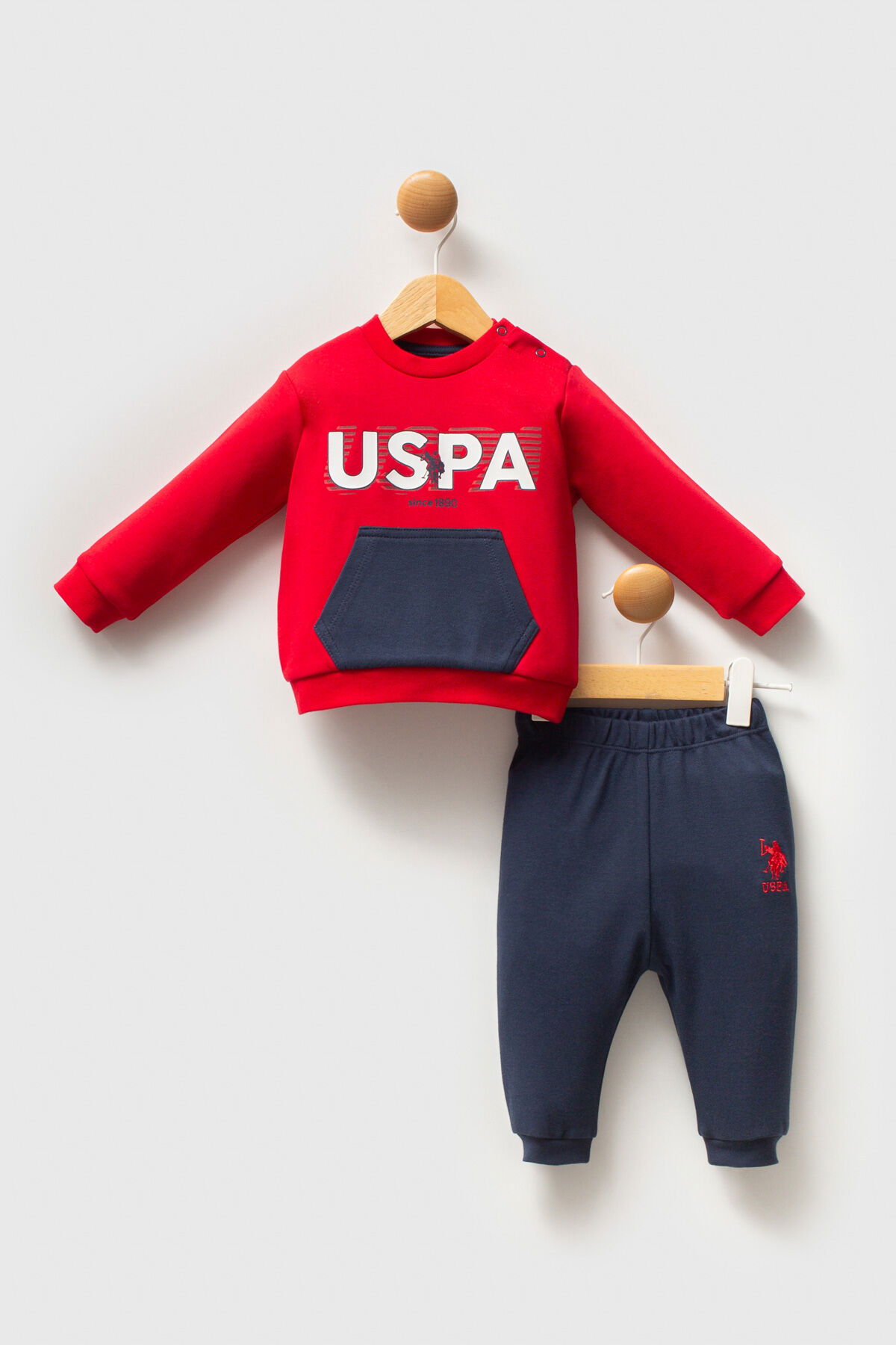 U.S. Polo Assn - U.S. Polo Assn Erkek Bebek Kırmızı Bebek Takımları U.S. Polo Assn - U.S. Polo Assn Erkek Bebek Kırmızı Bebek Takımları