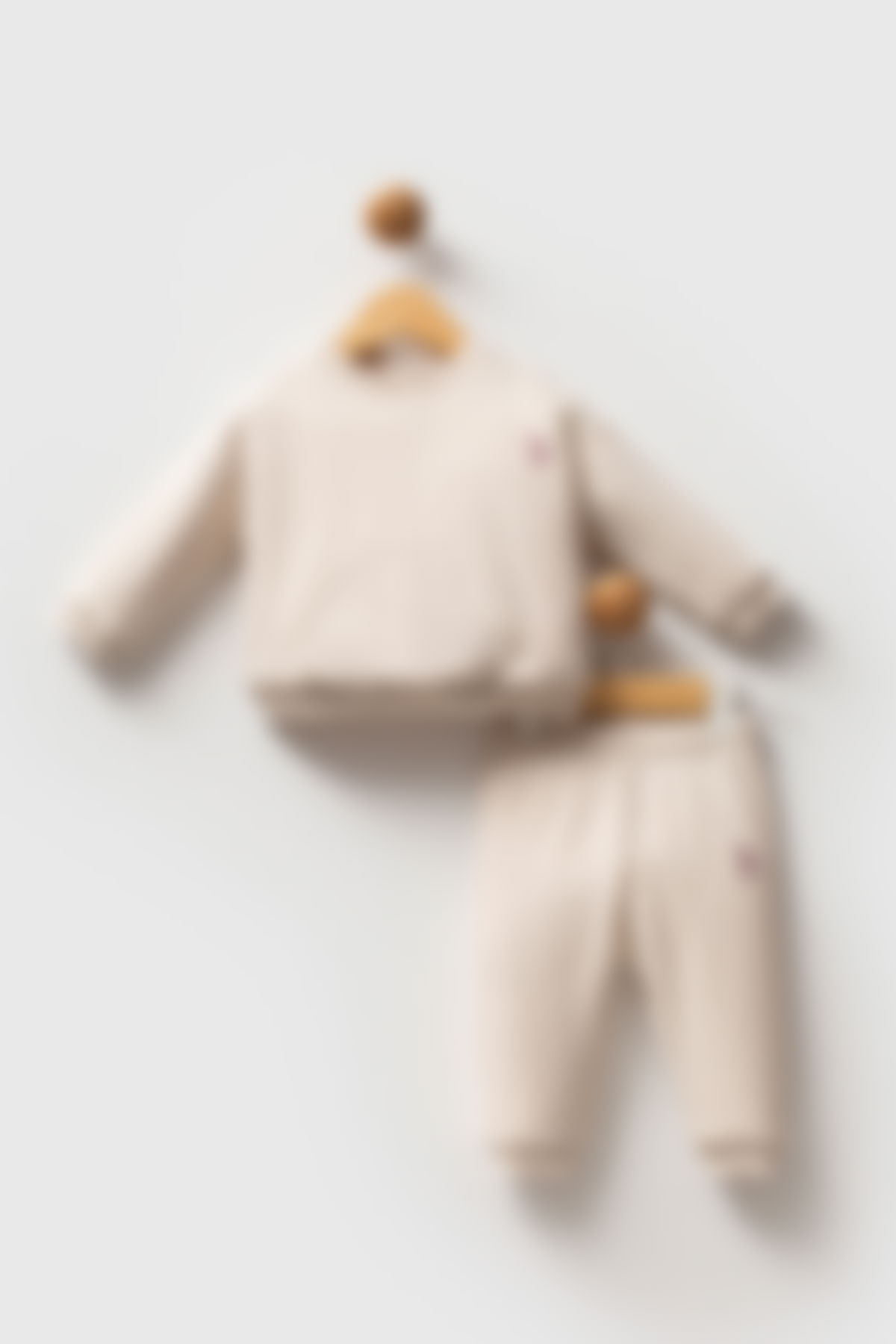 U.S. Polo Assn - U.S. Polo Assn Kız Bebek Bej Bebek Takımları
