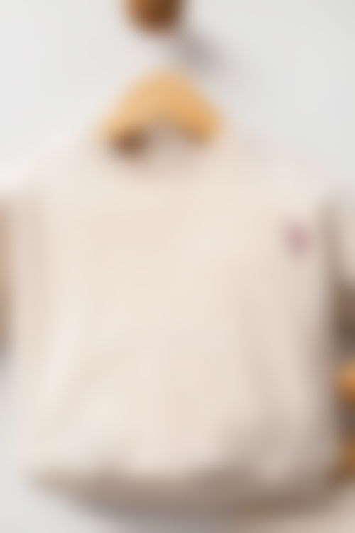 U.S. Polo Assn - U.S. Polo Assn Kız Bebek Bej Bebek Takımları